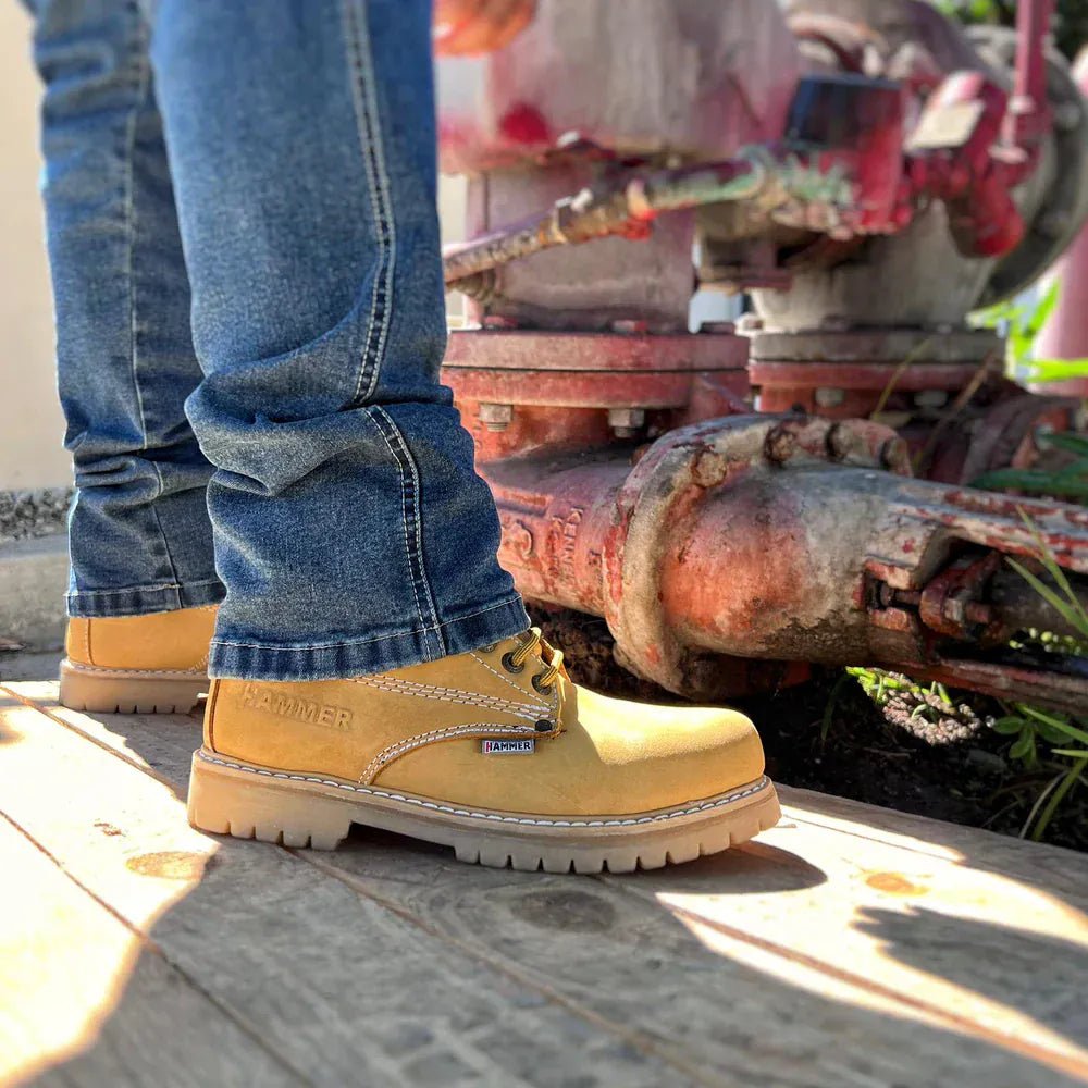Joe Boots Boots Hammer Murphy Work Boots Tractor Sole Suede Leather Honey Color - Hammer Boots