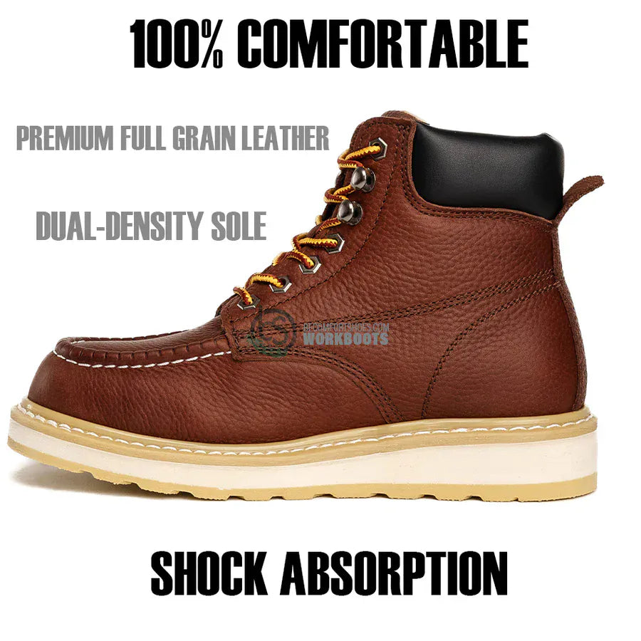Joe Boots Boots Hunter Moc Toe Work Boot Brown Color - Hammer Boots