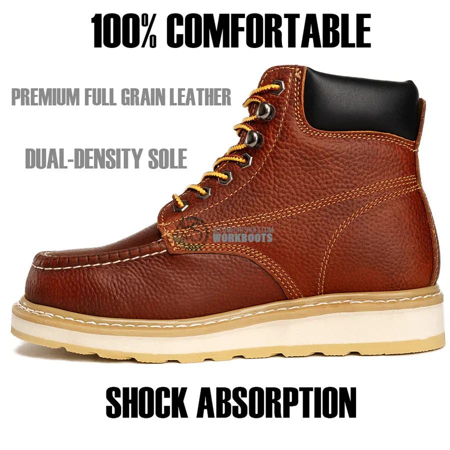 Joe Boots Boots Hunter Moc Toe Work Boot Tan Color - Hammer Boots