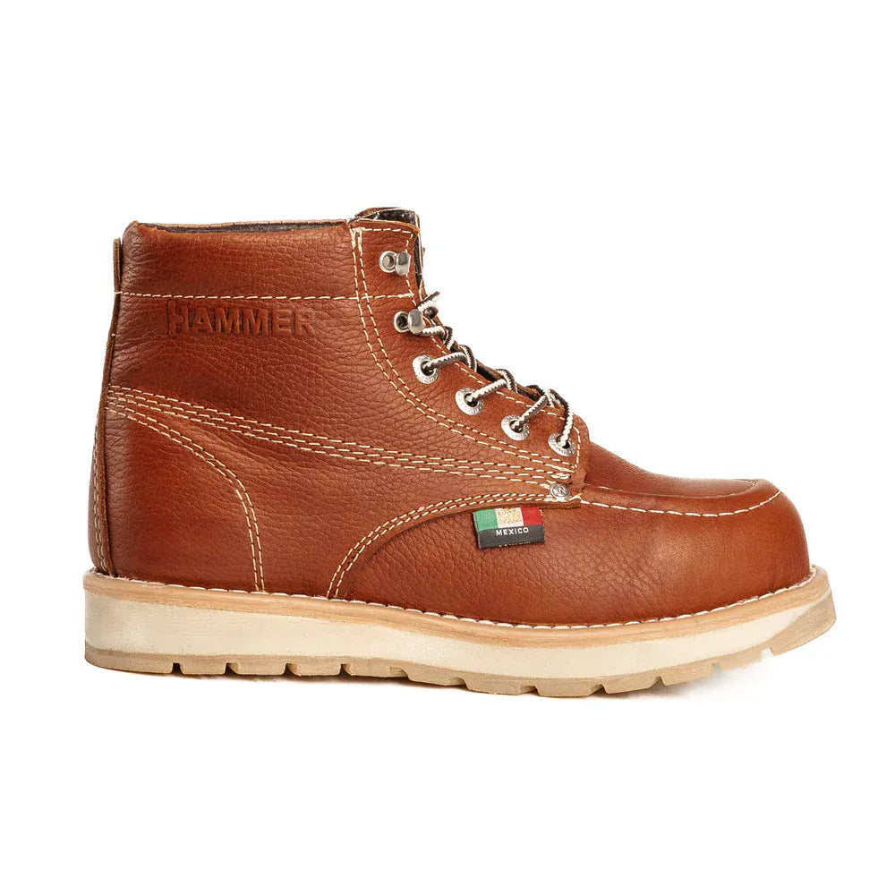 Joe Boots Boots Murphy 6" Leather Work Boots Doble Density Sole With MEX Flag Shedron Color - Hammer Boots