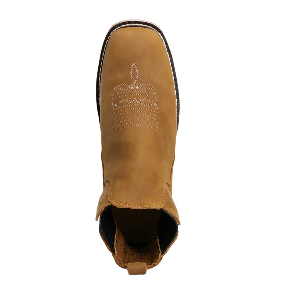King Welt Boots Arizona 6" Pull Up Square Soft Toe Lightweight Work Boots Desert Color - King Welt