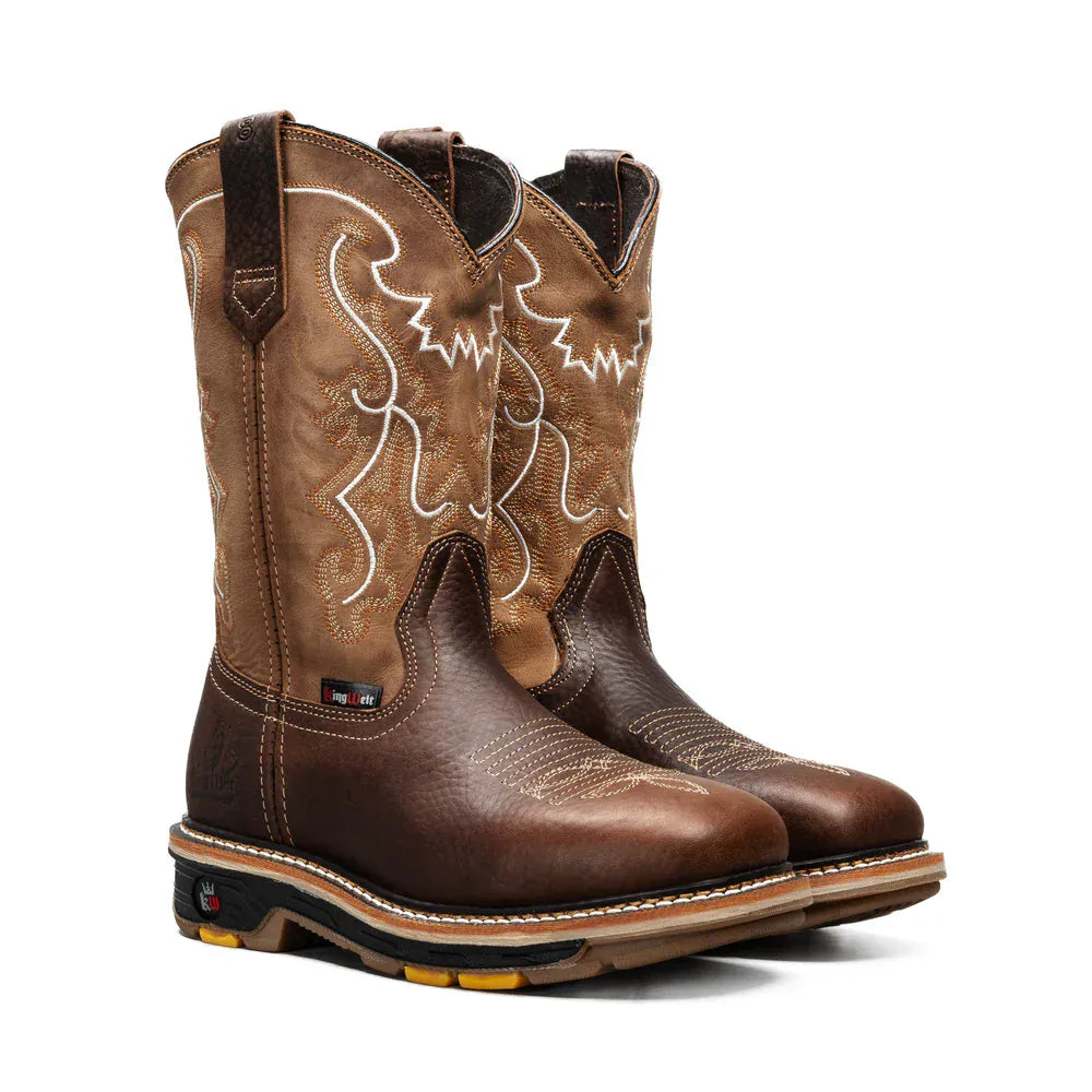 King Welt Boots King Welt 11' Work Boot Square Toe Brown Color - King Welt