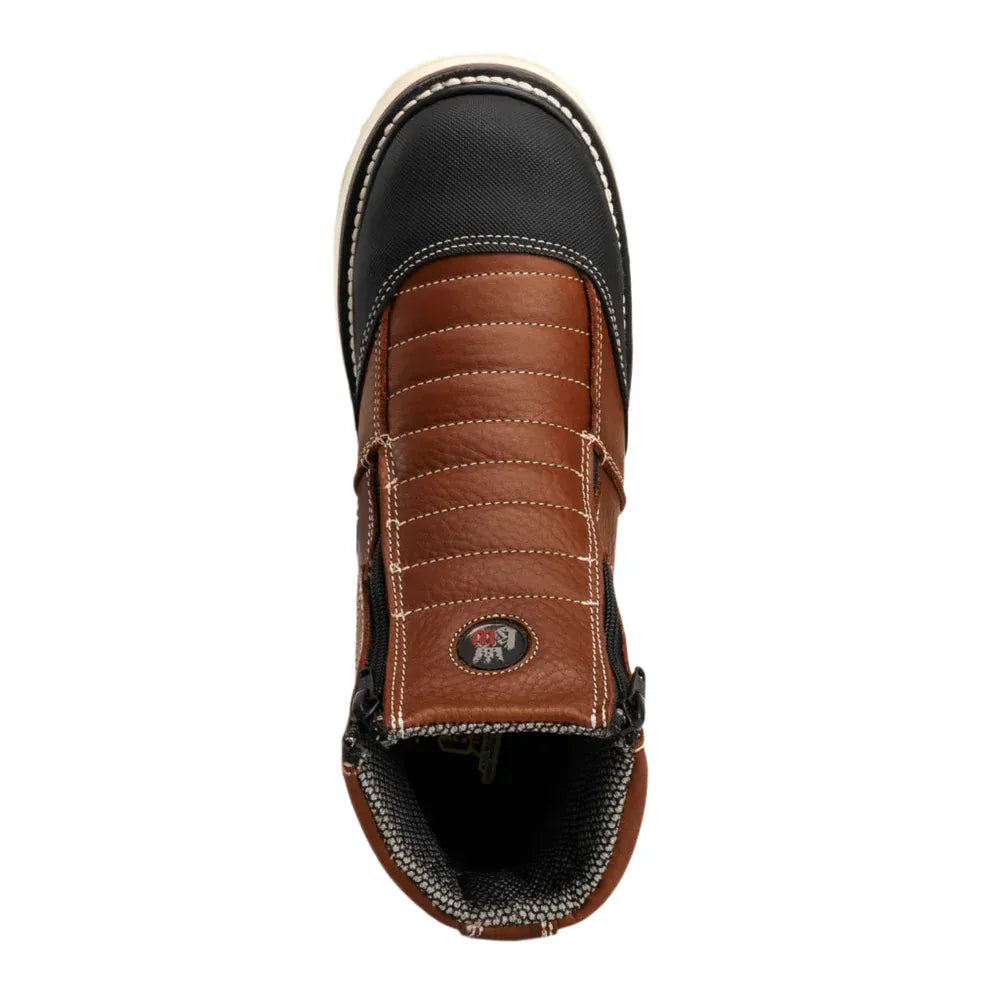 King Welt Boots Ultra Flex 6" Zipper Double Density Sole Work Boots Honey/Black Color - King Welt