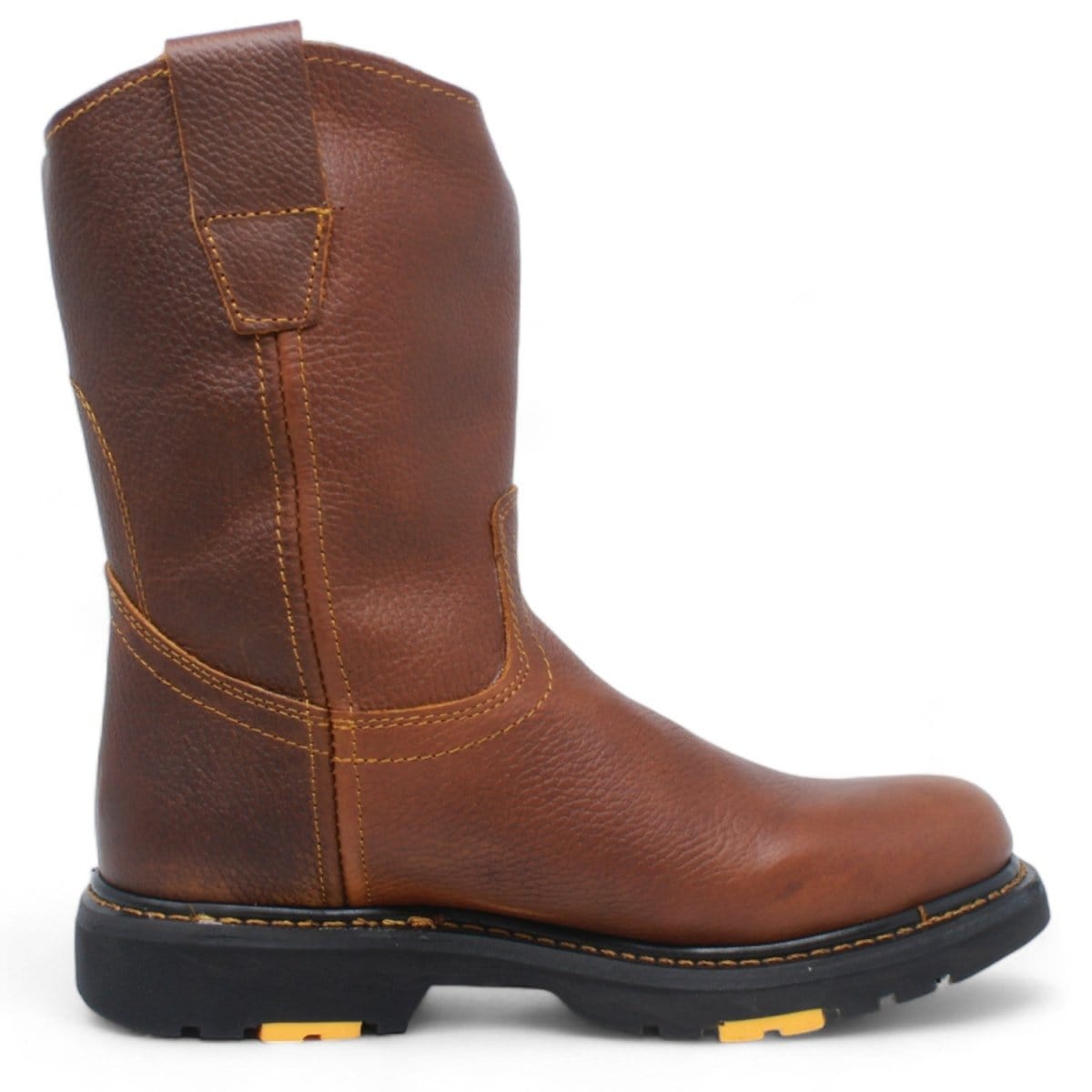 La Carreta Round Toe Rupper Work Boots Rubber Sole B23 Oak - Right Side View