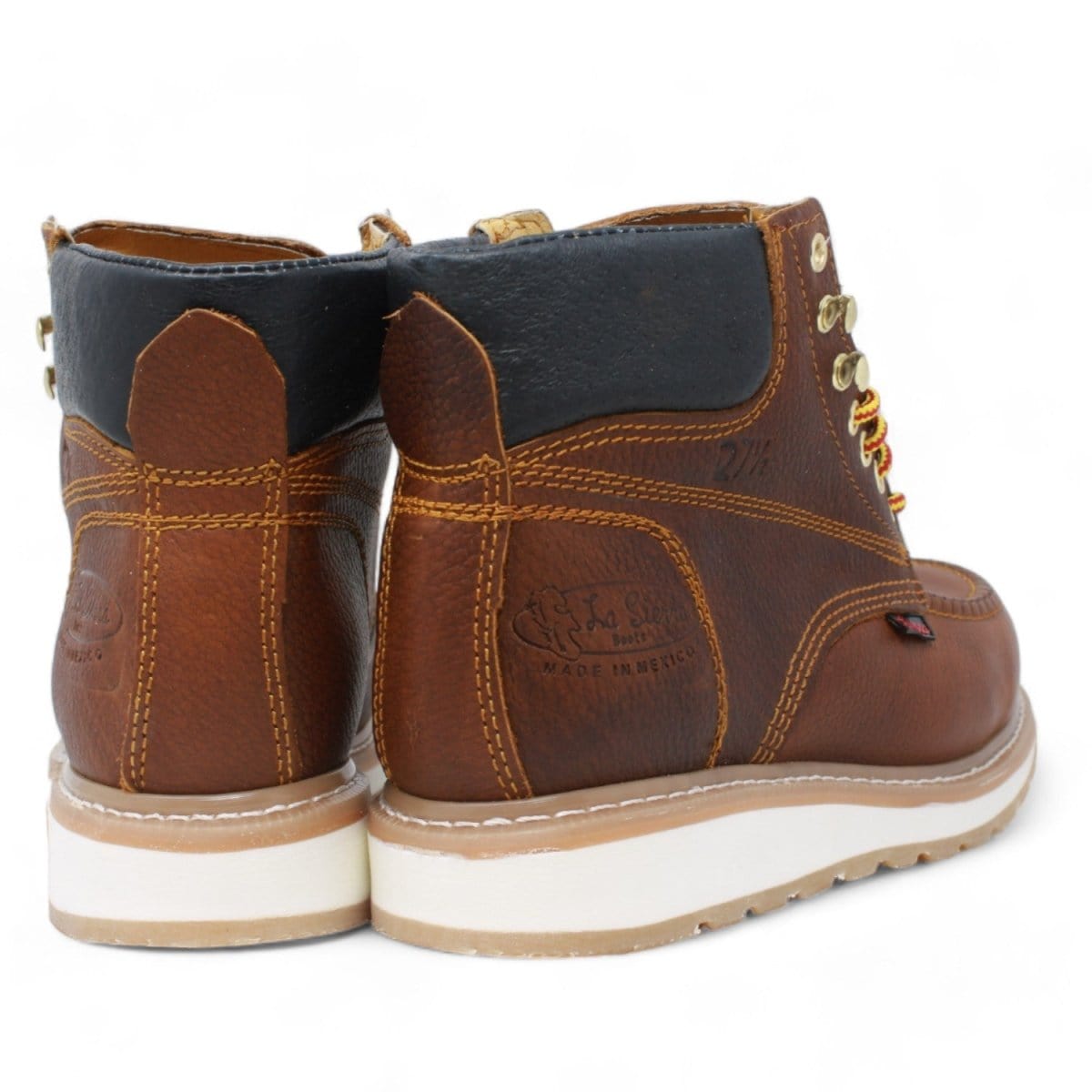 La Carreta Sierra Sole Laced Ankle Work Boots - Pair Back/Side View