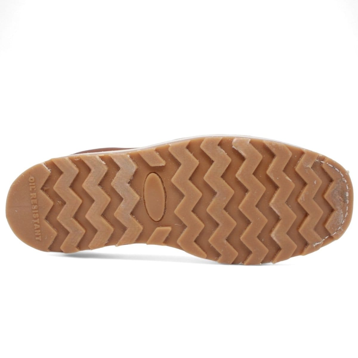 La Carreta Short Round Toe Work Boot Rubber Sole Gold - Sole View