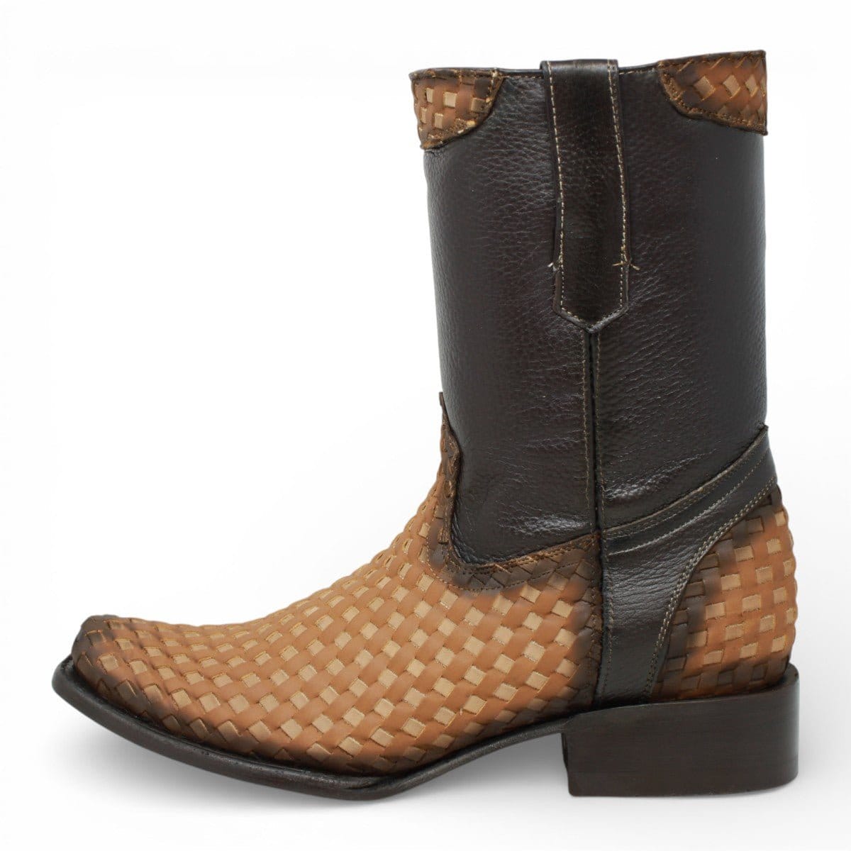 La Carreta Boots Men's Petatillo Genuine Leather Dubai Toe Boots - La Carreta