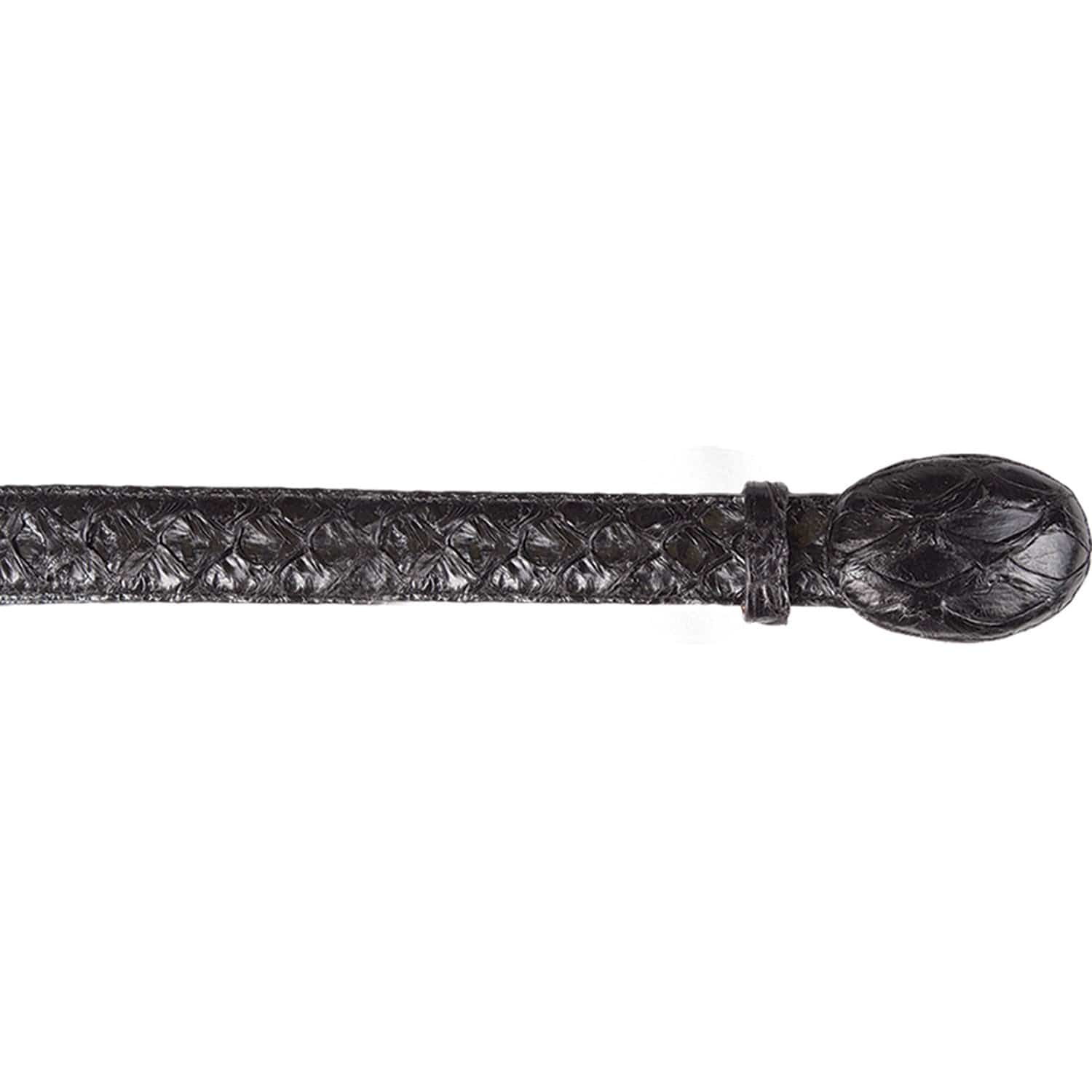 Genuine Piraruccu Skin Cowboy Belt Glossy Black Color - Los Altos Boots