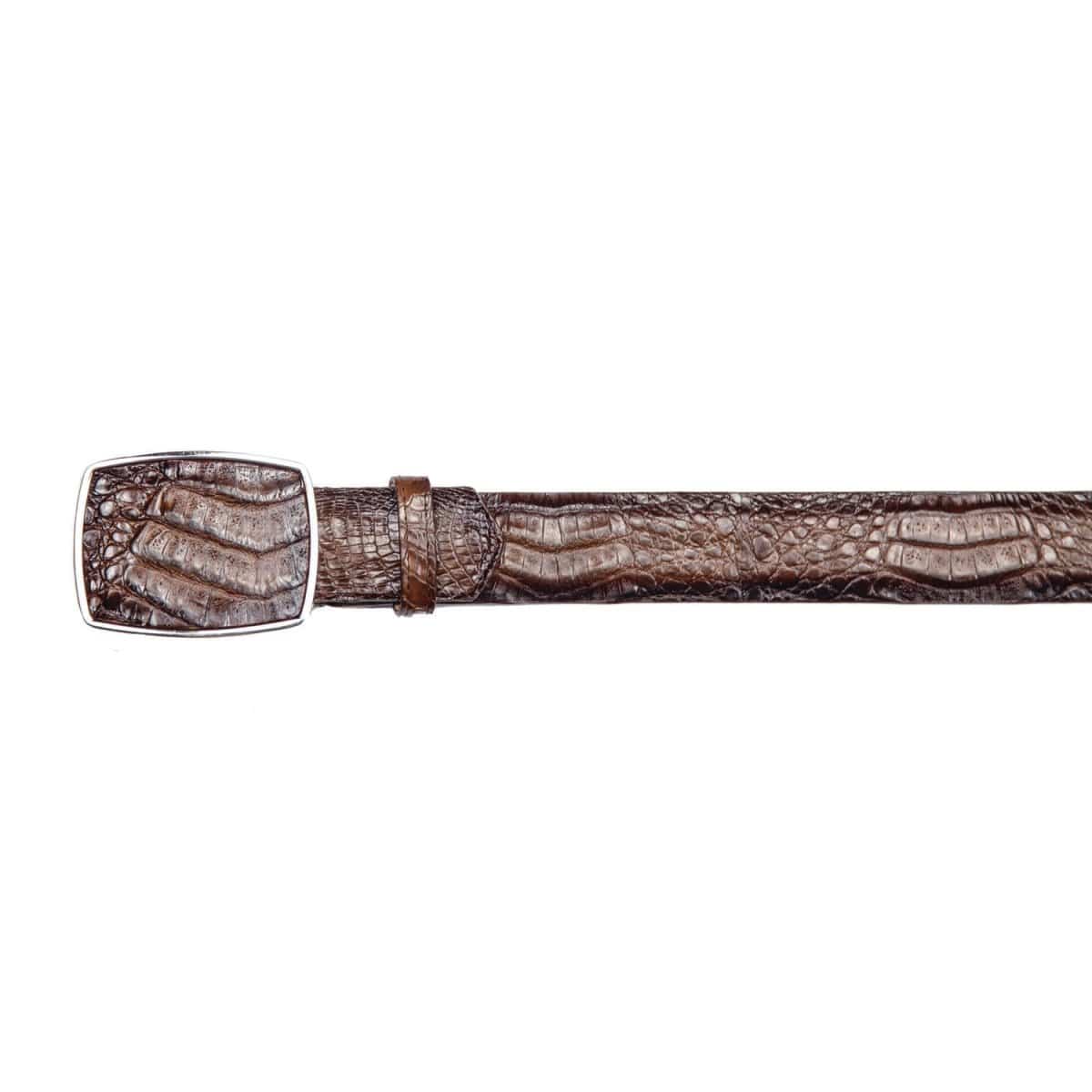 Los Altos Boots Belts Genuine Caiman Belly Skin Cowboy Belt Faded Brown Color - Los Altos Boots