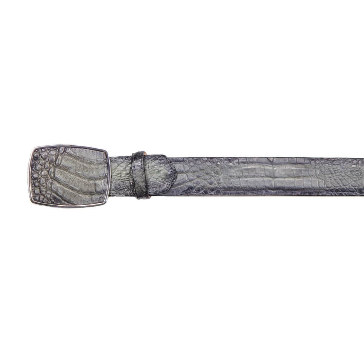 Los Altos Boots Belts Genuine Caiman Belly Skin Cowboy Belt Faded Gray Color - Los Altos Boots