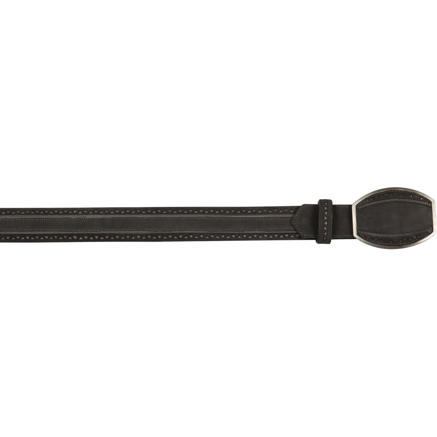 Los Altos Boots Belts Genuine Nobuck Leather Laser Design Casual Belt Gray Color - Los Altos Boots
