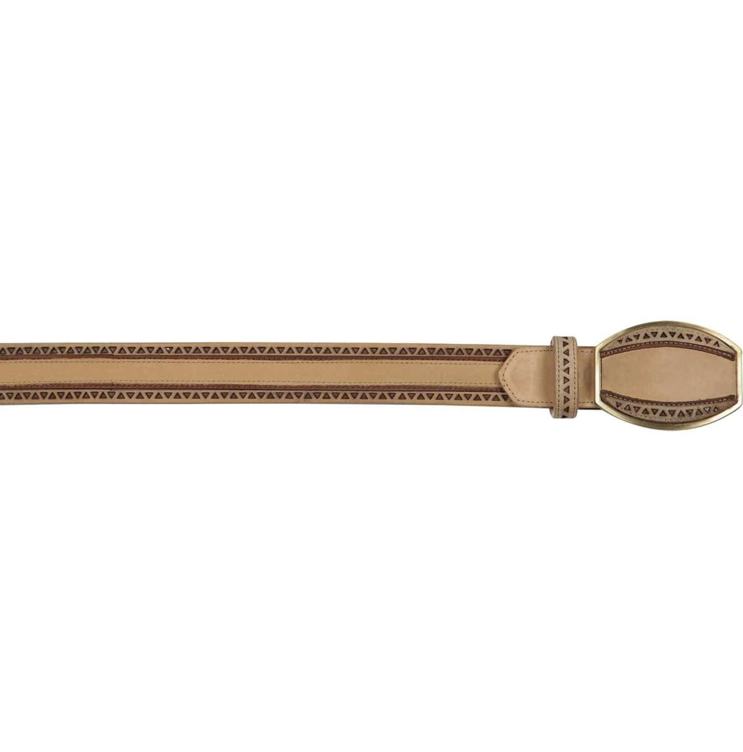 Los Altos Boots Belts Genuine Nobuck Leather Laser Design Casual Belt Oryx Color - Los Altos Boots