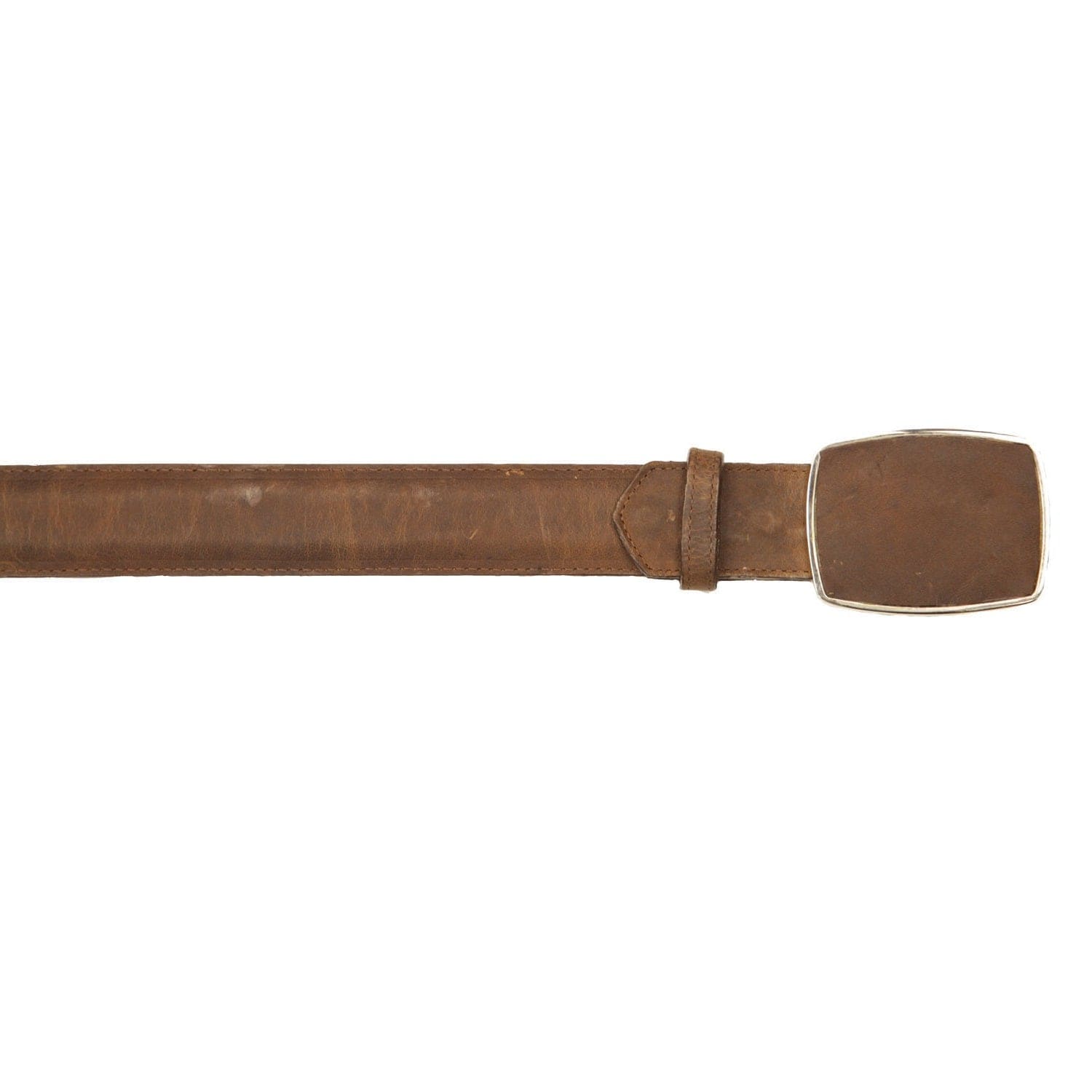 Los Altos Boots Belts Genuine Rage Leather Cowboy Belt Walnut Color - Los Altos Boots
