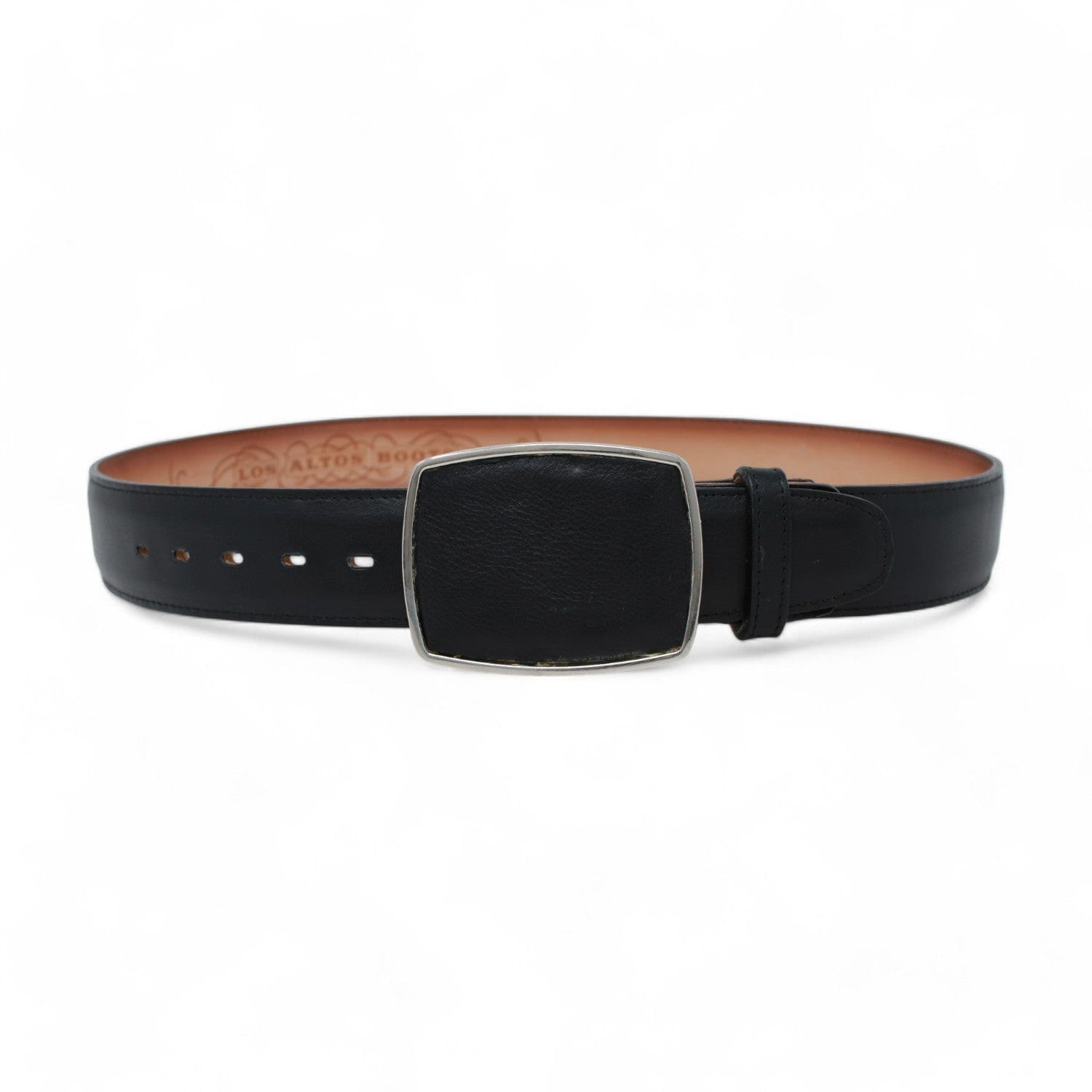 Genuine Belmont Leather Cowboy Belt Black Color - Los Altos Boots