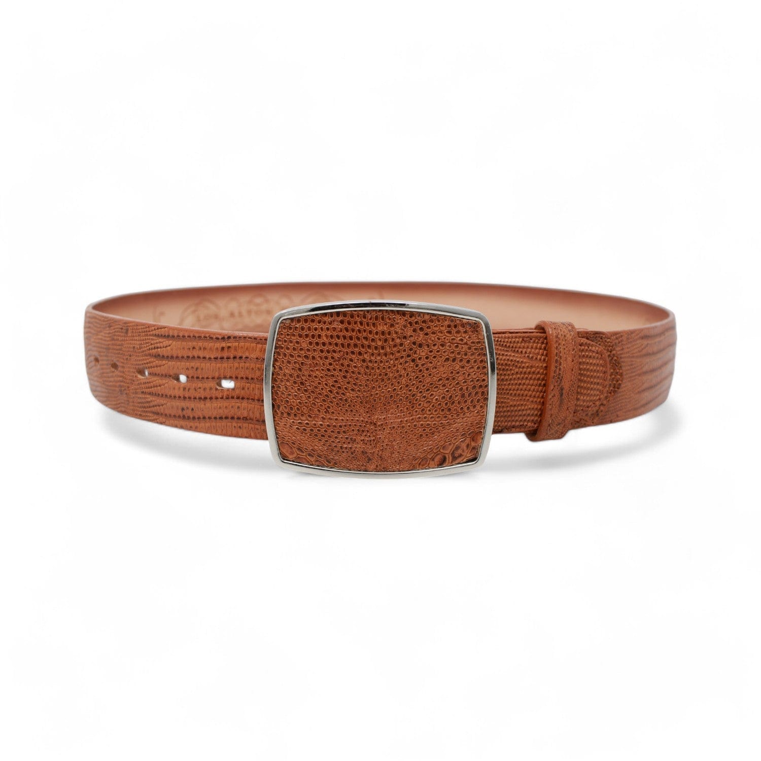 Genuine Teju Lizard Skin Cowboy Belt Honey Color - Los Altos Boots