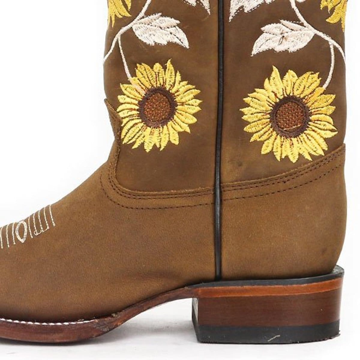 Los Altos Boots Boots Women's Genuine Leather Wide Square Toe Boots Tan Color - Los Altos Boots