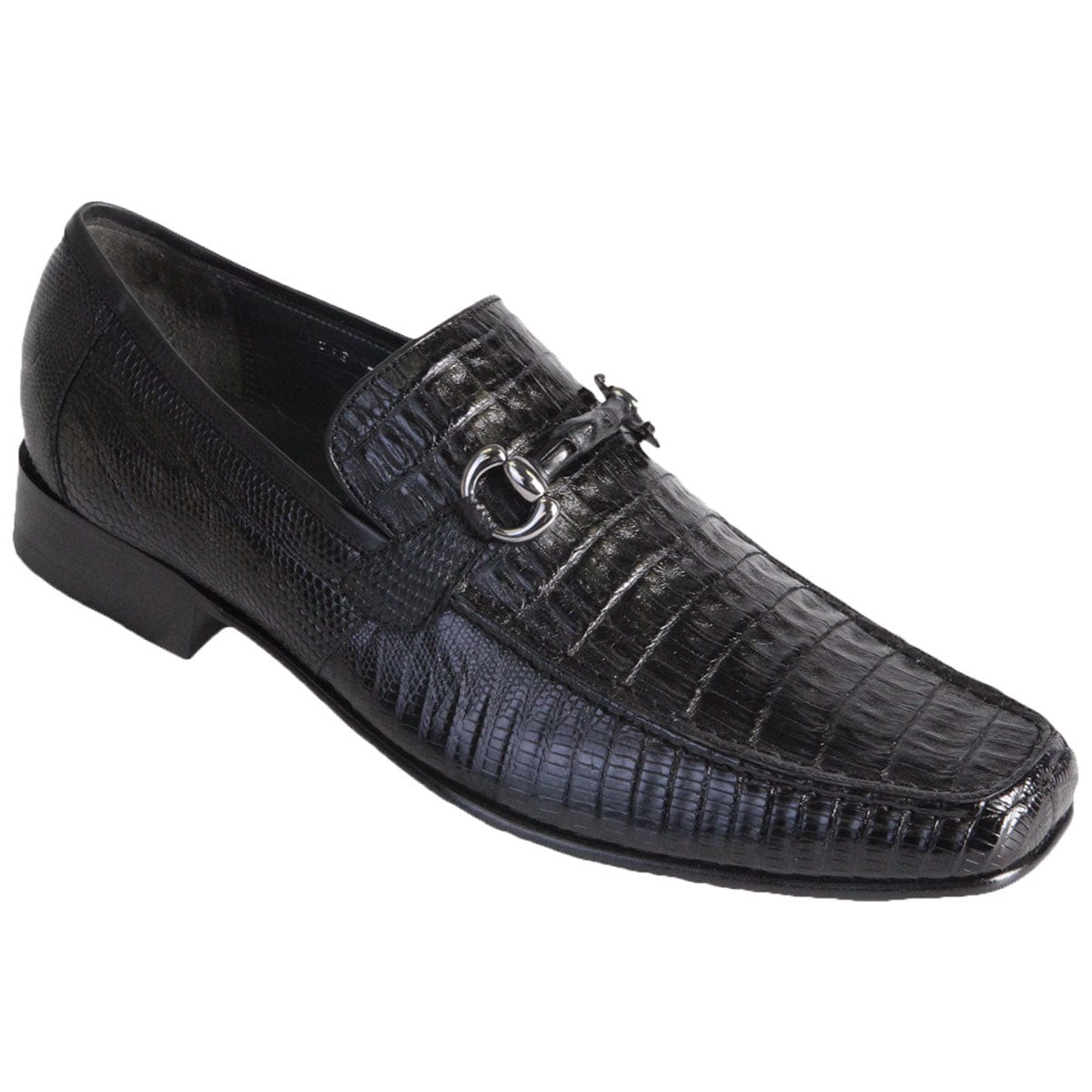 Los Altos Boots Shoes Black / 6 Men's Original Caiman Belly and Lizard Skin Shoes LAB-ZV1037