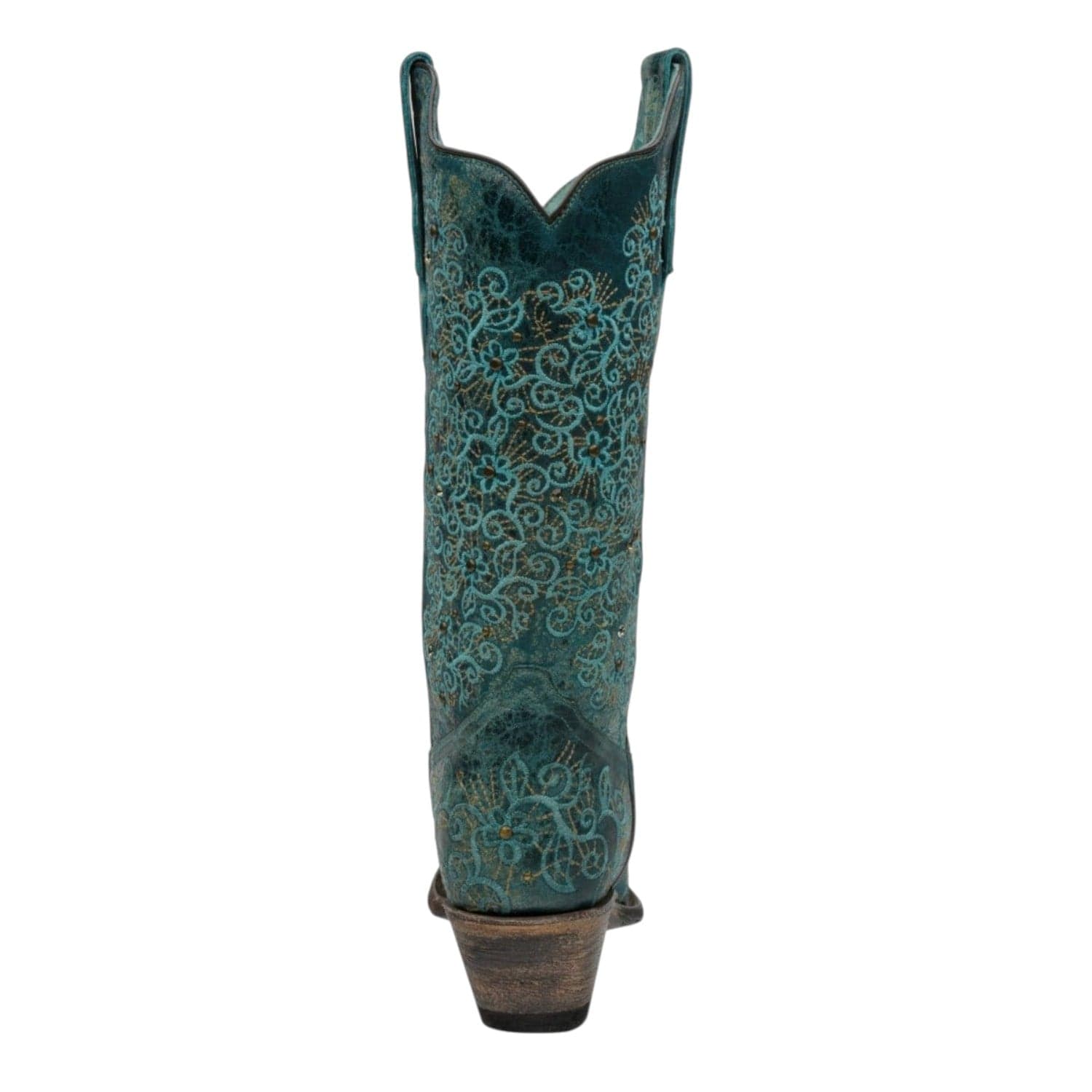 Rudel & Co. Boots Women's Genuine Leather Snip Toe Boots Turquoise Color- Ive West