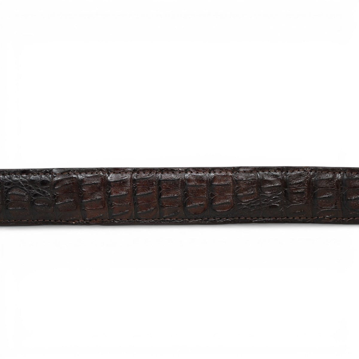Tanner Mark Boots Belts Genuine Caiman Belly Skin Texas Metal Buckle Belt Brown Color - Tanner Mark Boots