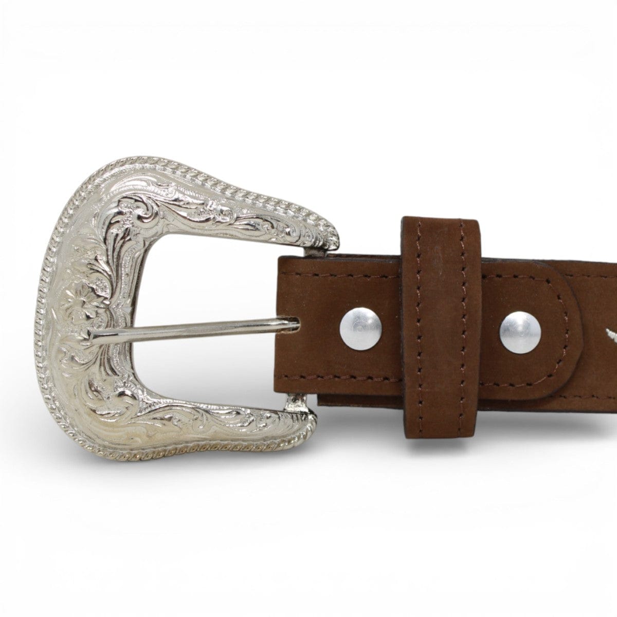 Tanner Mark Boots Belts Genuine Nobuck Leather Women´s Belt Brown Color - Tanner Mark Boots