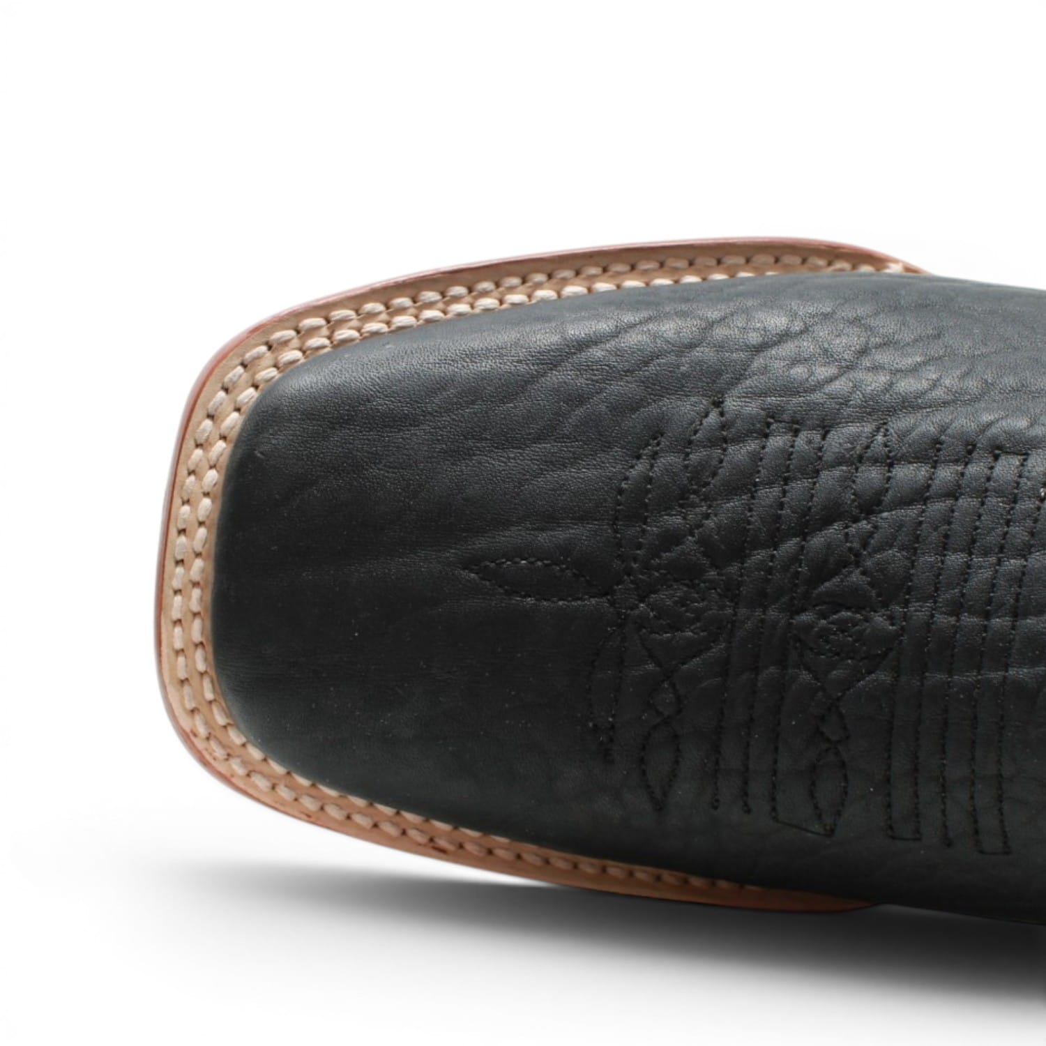 Tanner Mark Boots Boots Men's Bull Hide Leather Square Toe Boots in Black - Tanner Mark Boots
