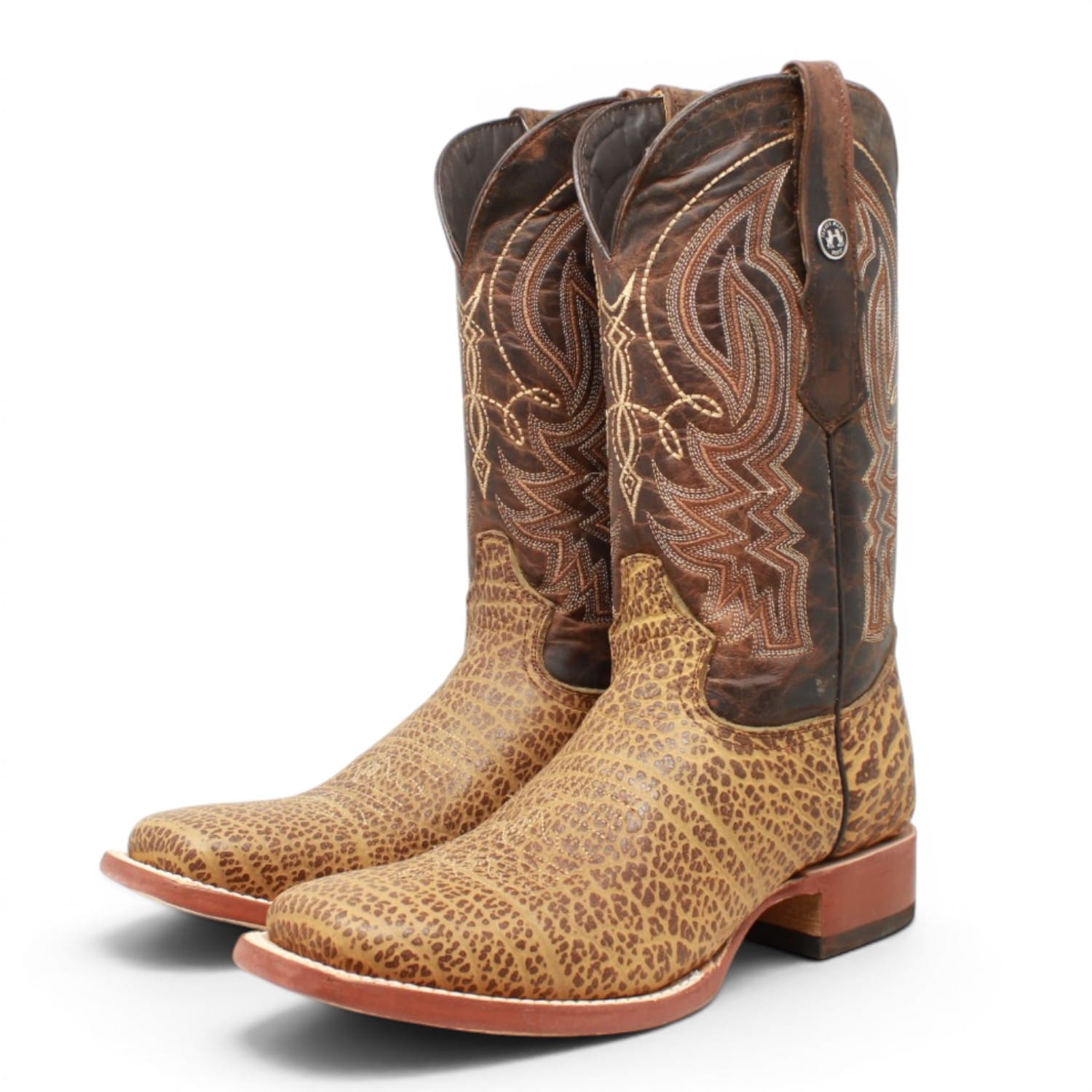 Tanner Mark Boots Boots Men's Bull Hide Leather Square Toe Boots in Honey - Tanner Mark Boots