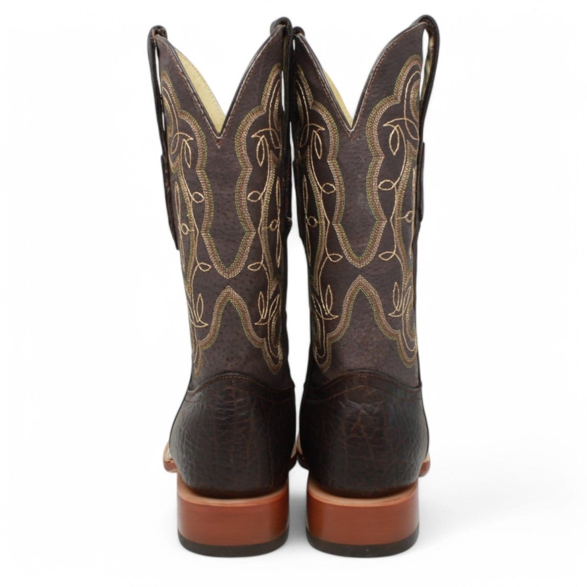 Tanner Mark Boots Boots Men's Genuine Bull Shoulder Square Toe Boots in Brown - El Reparo