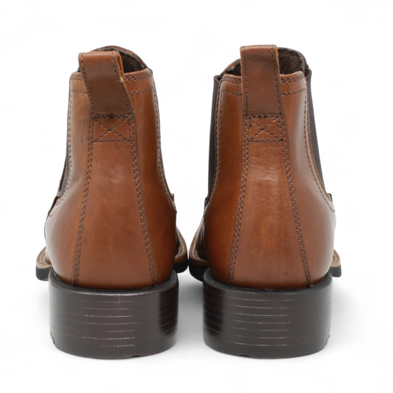 Tanner Mark Boots Boots Men's Genuine Leather Square Toe Ankle Boots in Brown - Tanner Mark Boots