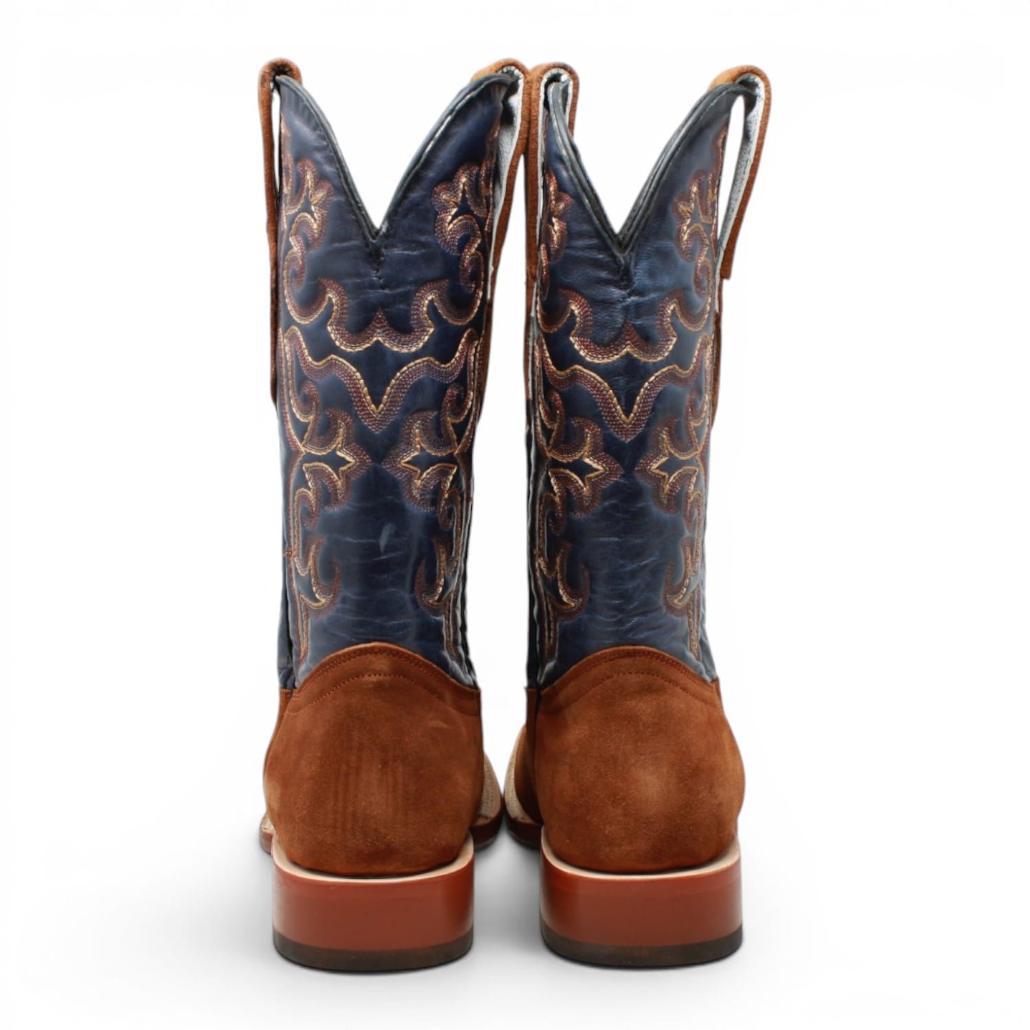 Tanner Mark Boots Boots Men's Ruff Out Leather Square Toe Boots in Cognac - Tanner Mark Boots