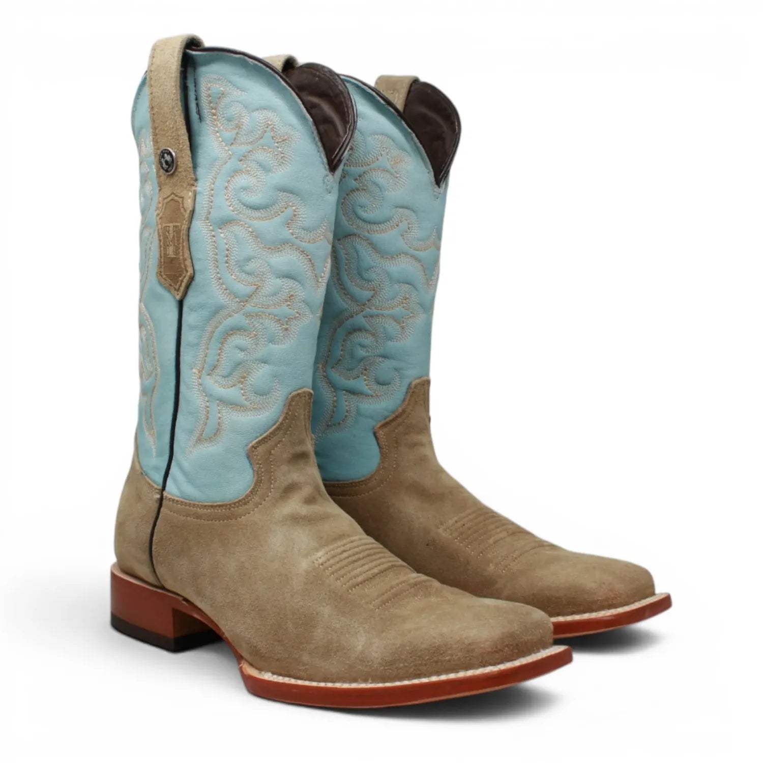 Tanner Mark Boots Boots Men's Ruff Out Leather Square Toe Boots in Sand - Tanner Mark Boots