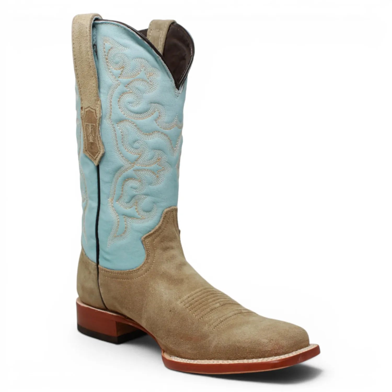 Tanner Mark Boots Boots Men's Ruff Out Leather Square Toe Boots in Sand - Tanner Mark Boots