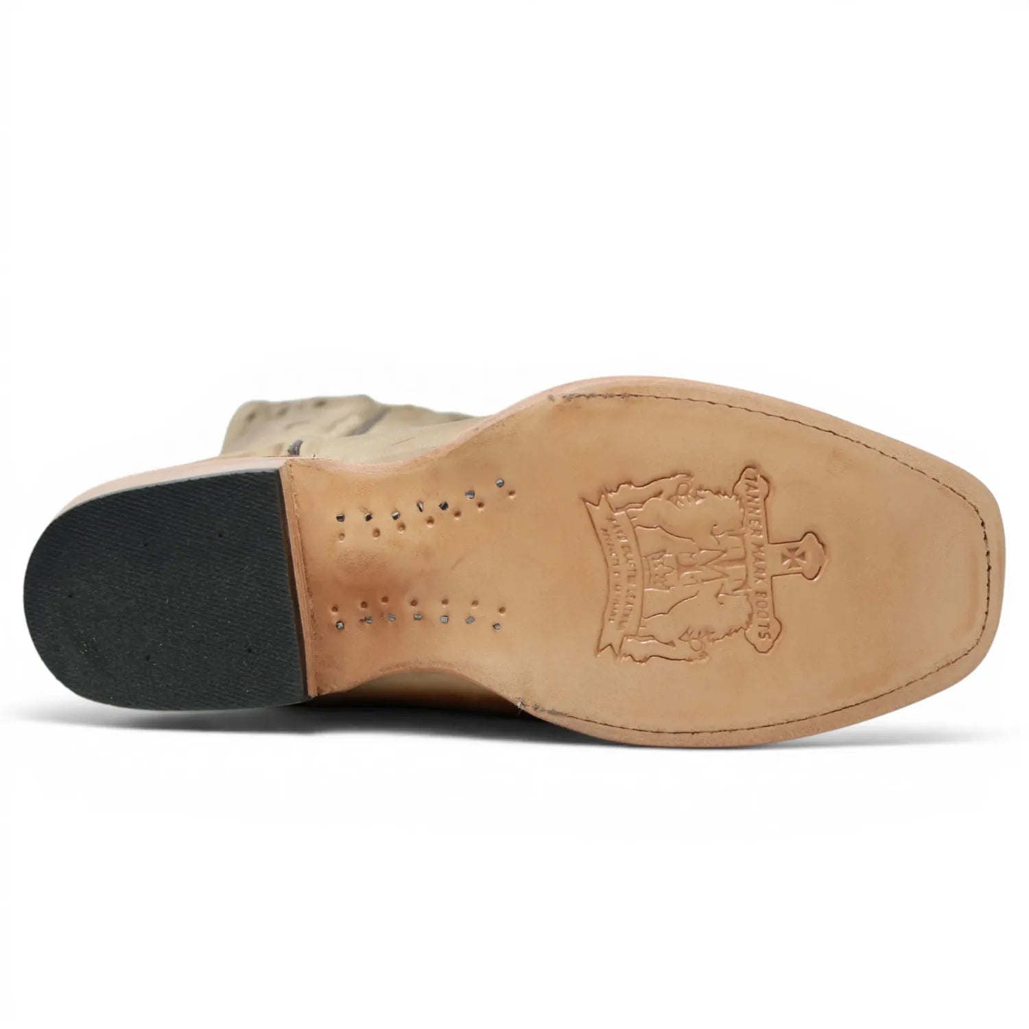 Women's Genuine Leather with Diamond Stitch & Star Inlay Snip Toe Boots in Sand - Tanner Mark Boots