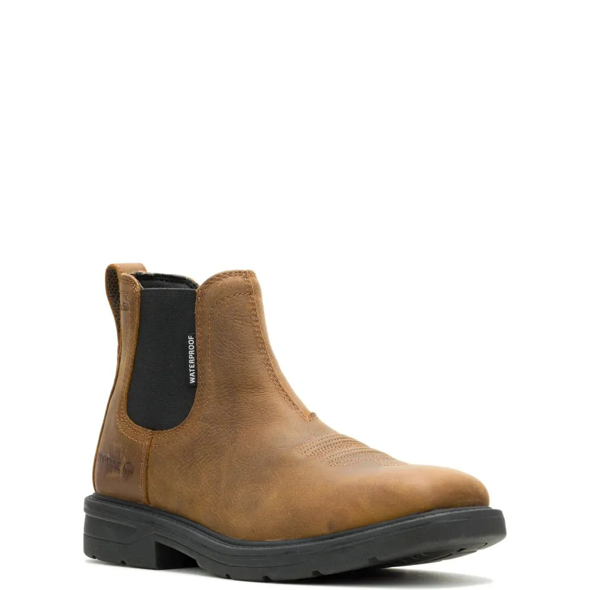 Wolverine Boots Men's Rancher Level Chelsea Slip-On Steel-Toe Work Boot Sudan Brown Color - Wolverine