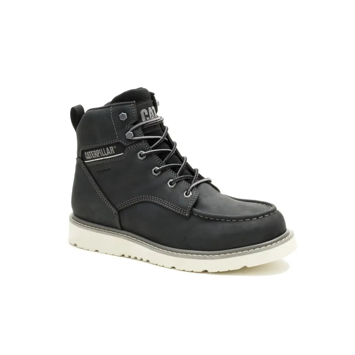 Wolverine Boots Men's Reclaimer Wedge Waterproof Work Boot Black Color - CAT