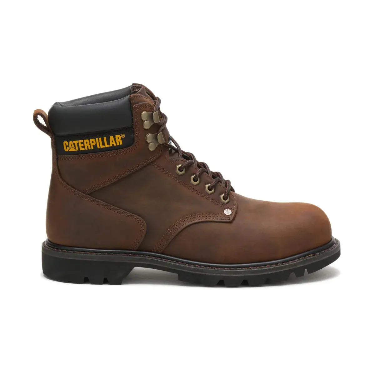 Wolverine Boots Men's Second Shift Steel Toe Work Boot Dark Brown Color - CAT