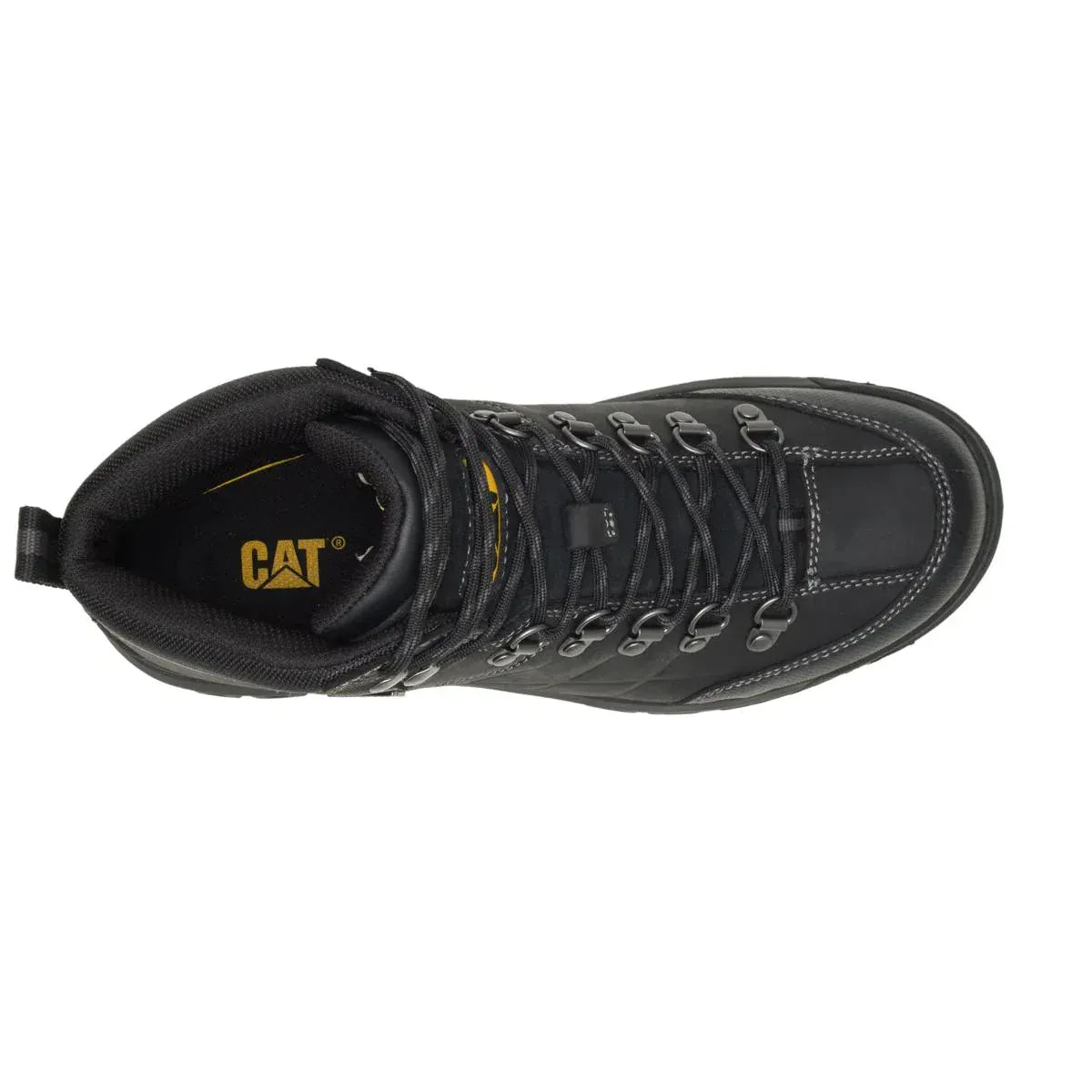Wolverine Boots Men's Threshold Waterproof Work Boot Black Color - CAT