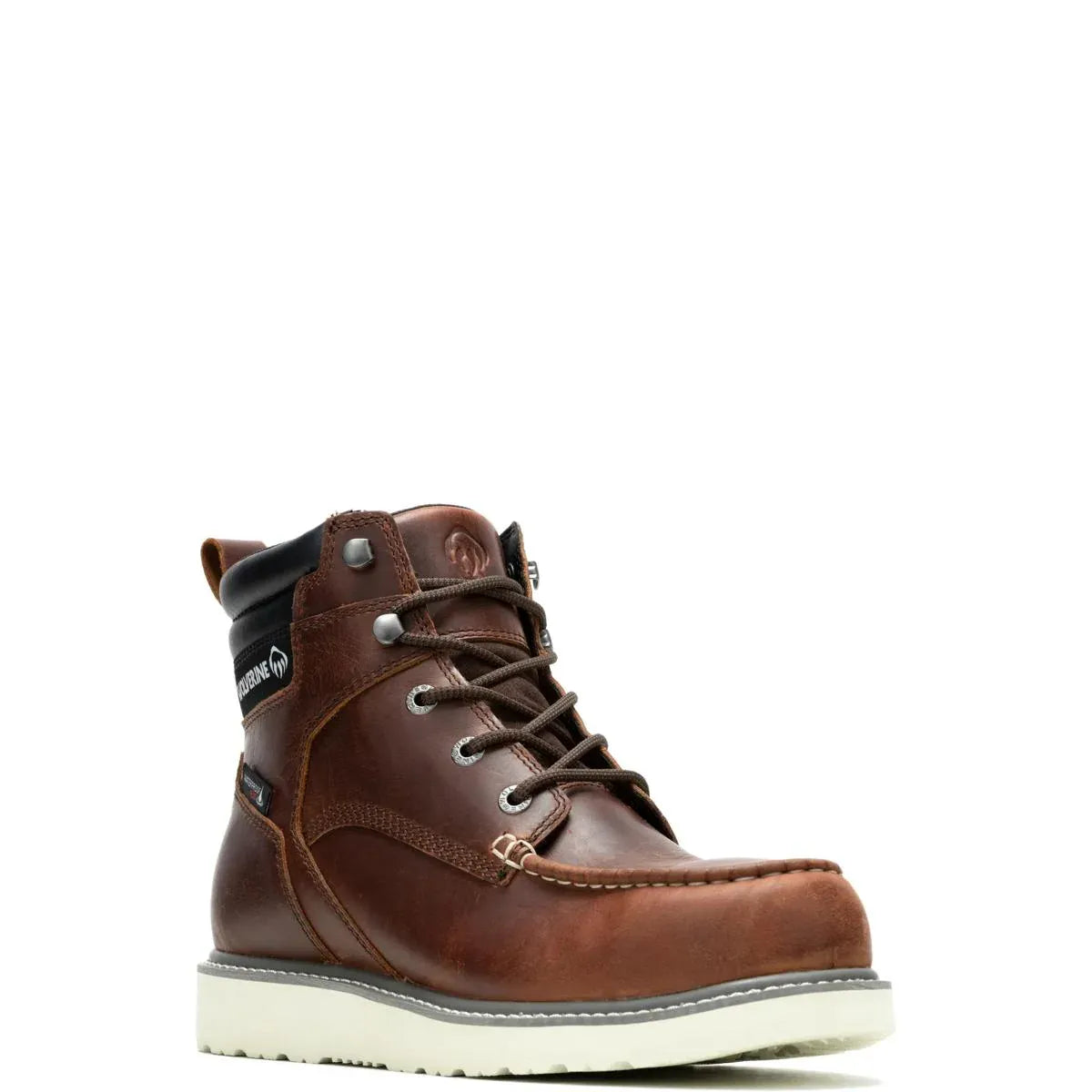 Wolverine Boots Men's Trade Wedge 6" Moc-Toe Work Boot Rust Color - Wolverine
