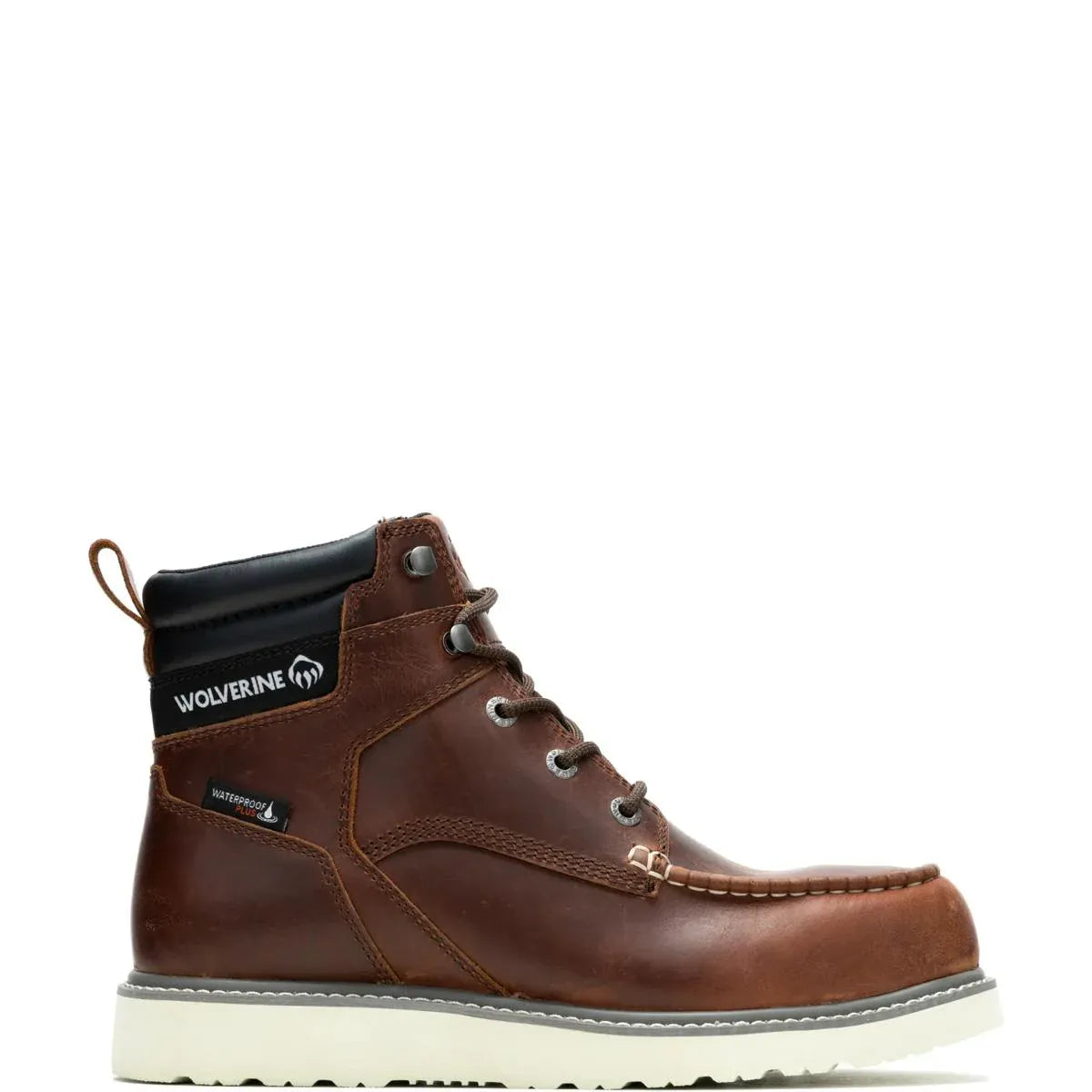 Wolverine Boots Men's Trade Wedge 6" Moc-Toe Work Boot Rust Color - Wolverine