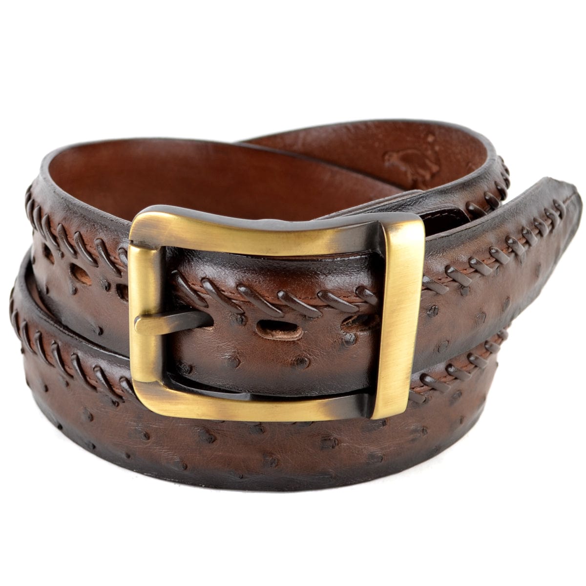 Los Altos Boots Belts Men's Los altos Original Ostrich Skin Casual Belt C230307