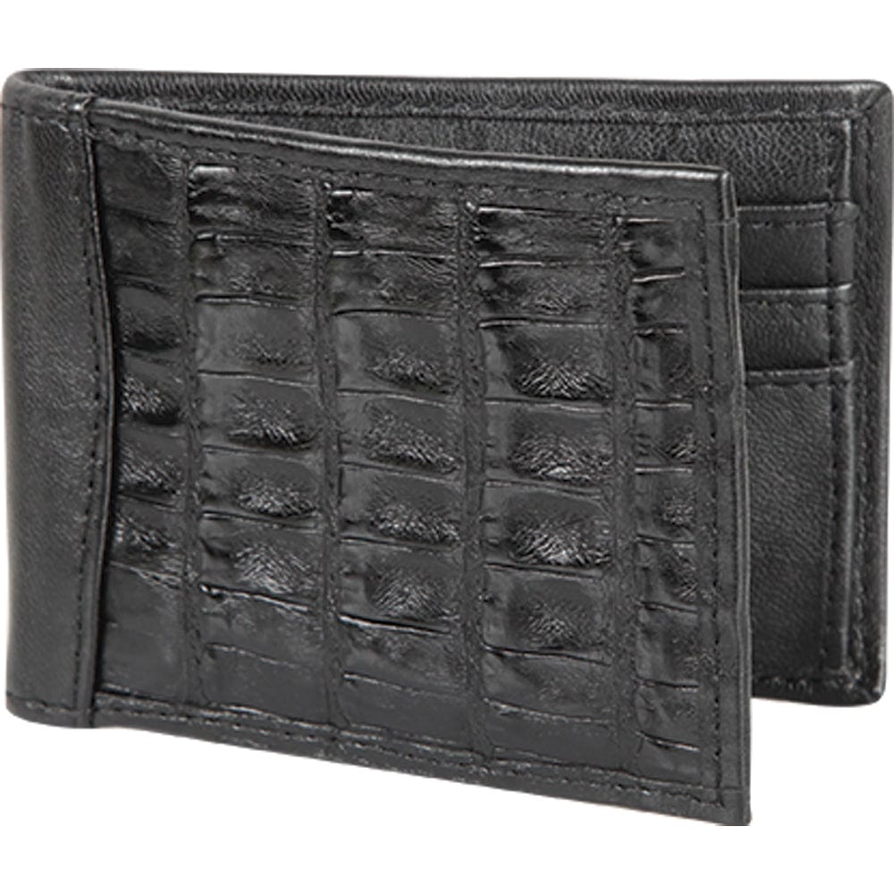 Genuine Caiman Skin Wallet in Black Color - Los Altos Boots