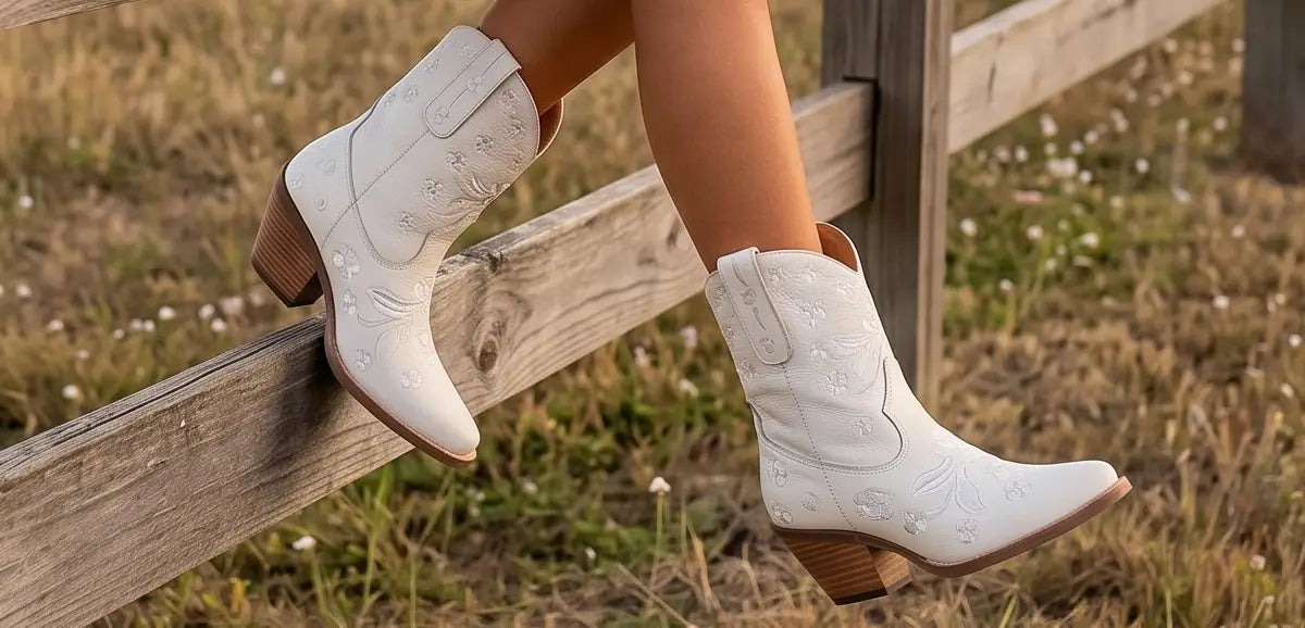 White Western Boots