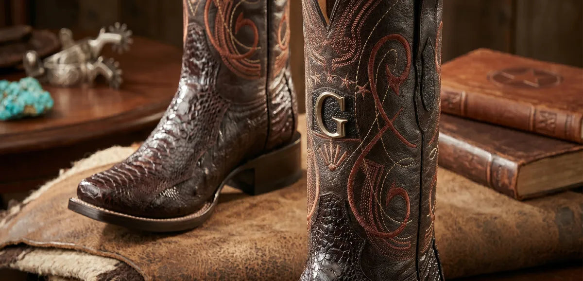 Ostrich Leg Skin Boots