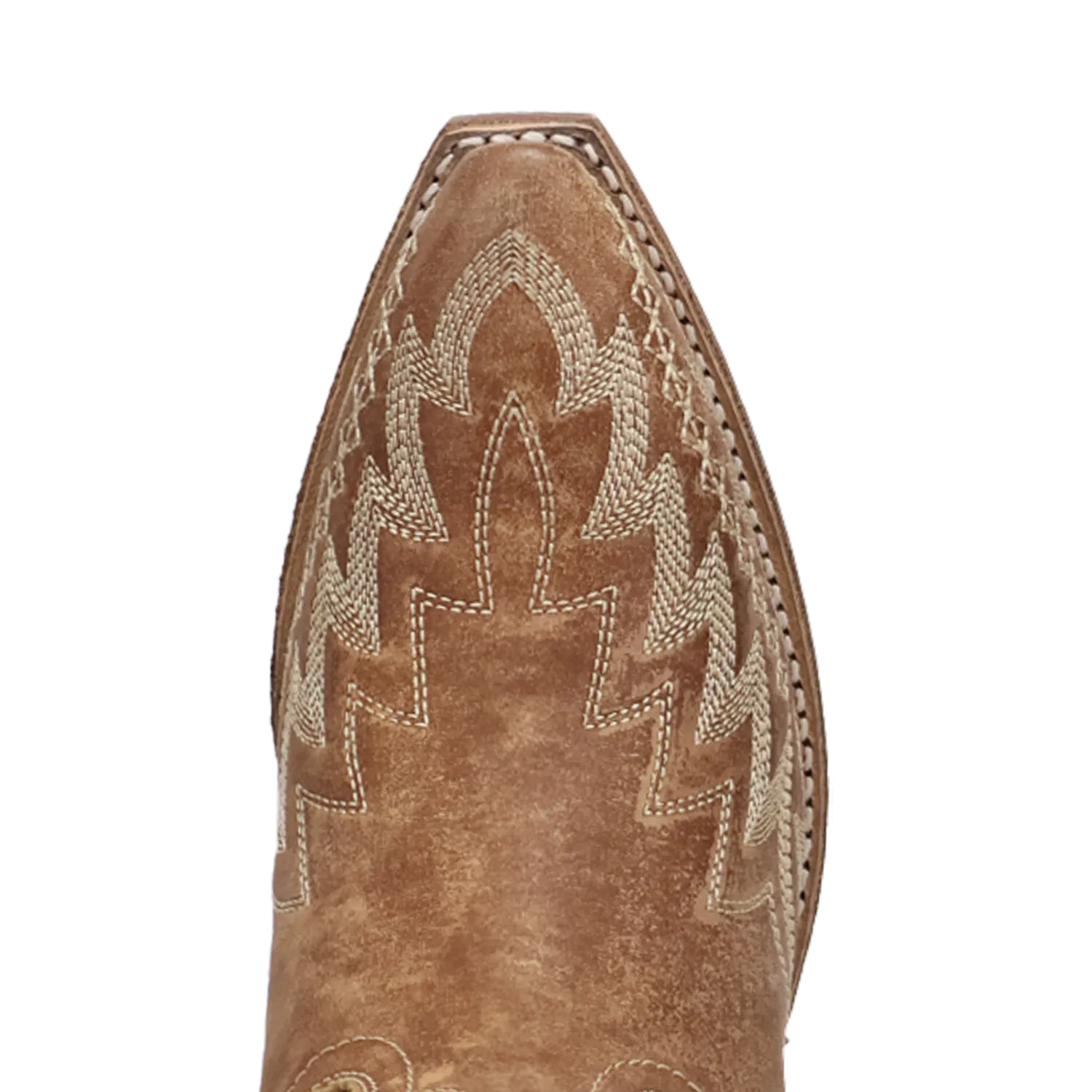 Women's Roxelle Wide Calf Leather Tall Boot Honey Color - Dan Post Boots - Toe View