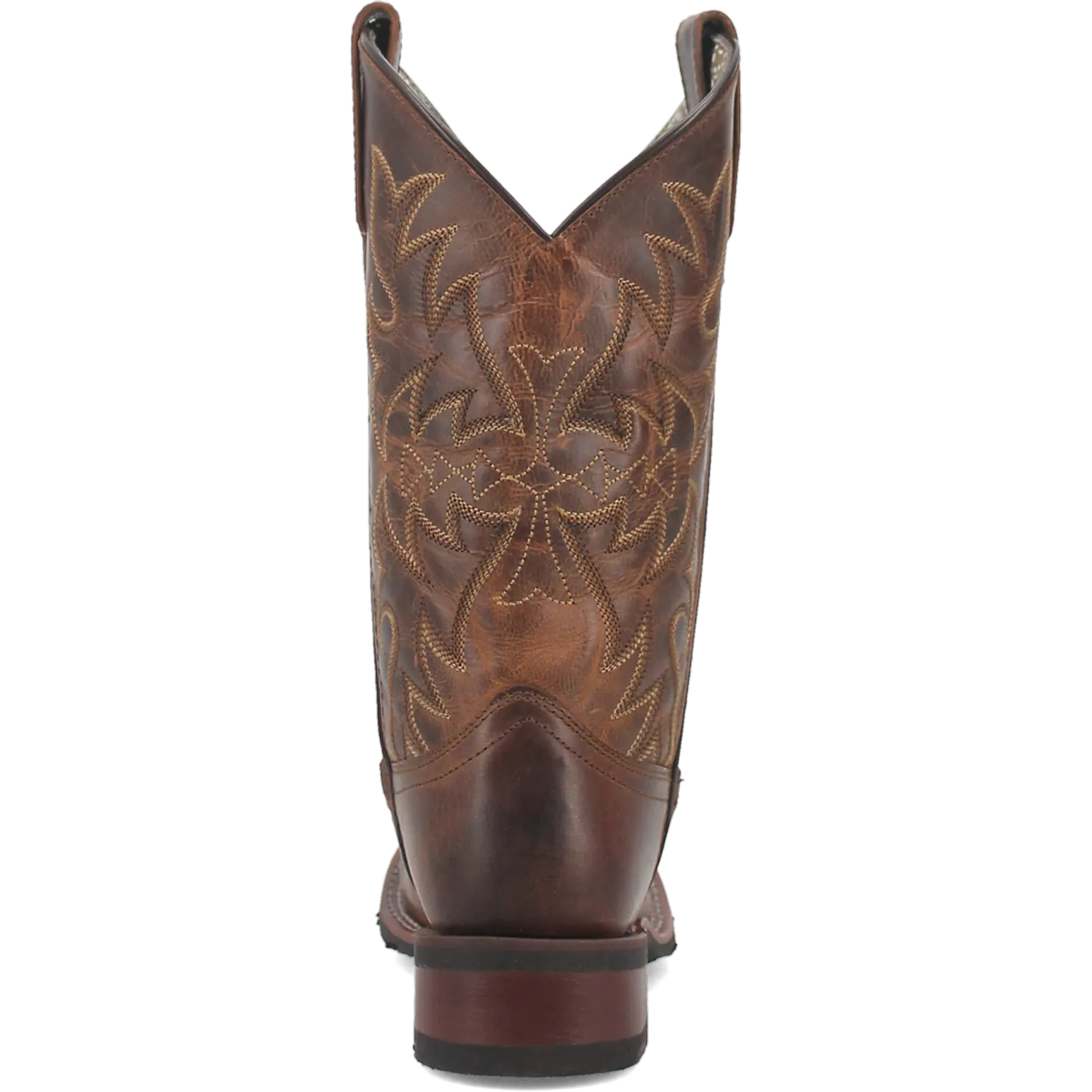 Women's Anita Leather Wide Square Toe Boots Tan Color - Dan Post Boots - Back View