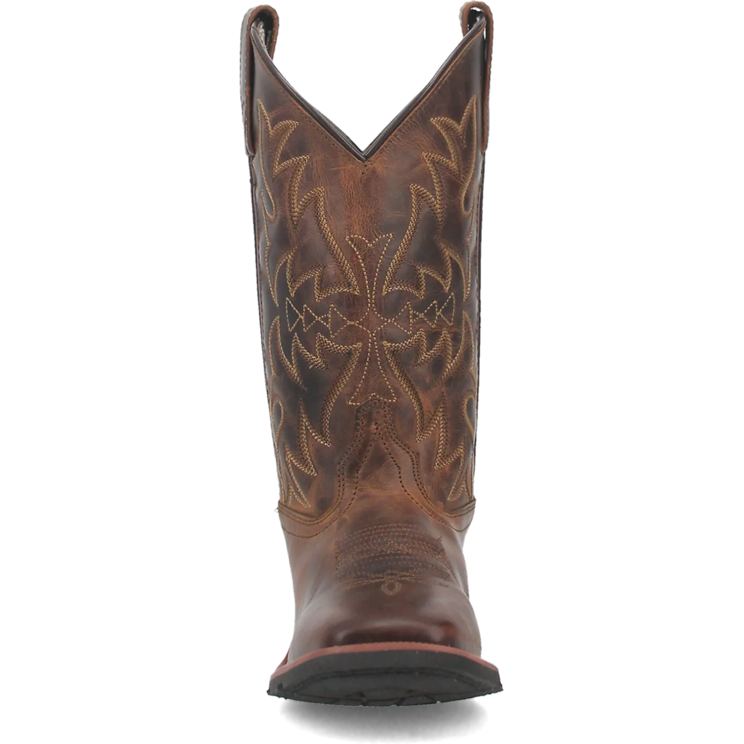 Women's Anita Leather Wide Square Toe Boots Tan Color - Dan Post Boots - Front View
