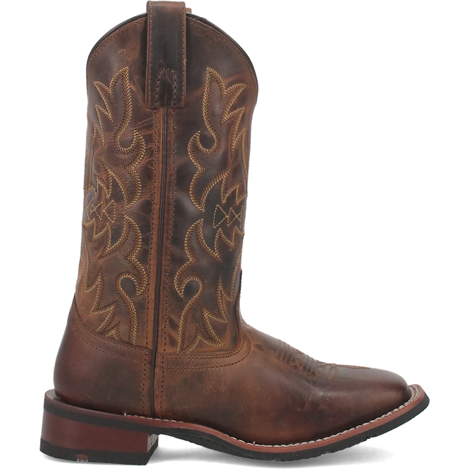 Women's Anita Leather Wide Square Toe Boots Tan Color - Dan Post Boots - Right Side View