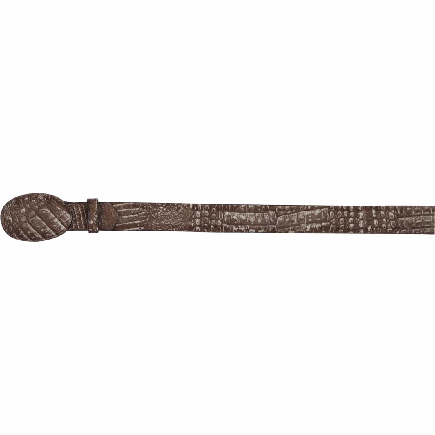 Genuine Caiman Belly Skin Cowboy Belt Sahara Brown Color - Los Altos Boots