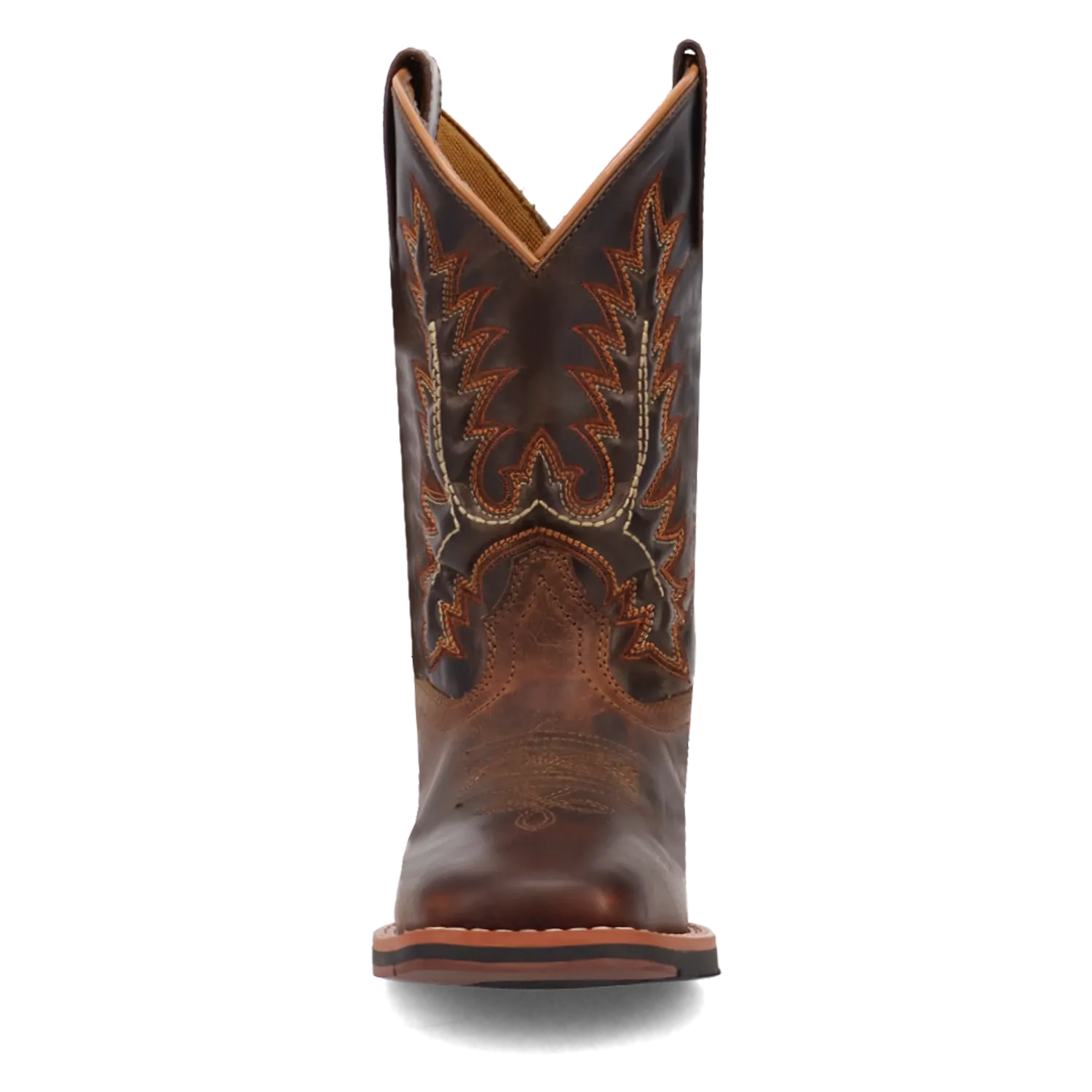 Dan Post Kid´s Dexter Leather Wide Square Toe Boots - Rust - Front View