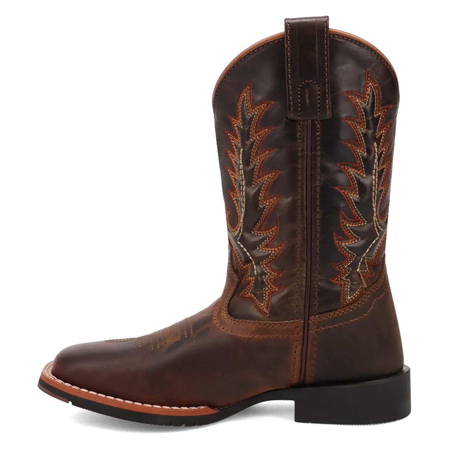 Dan Post Kid´s Dexter Leather Wide Square Toe Boots - Rust - Left SIde View