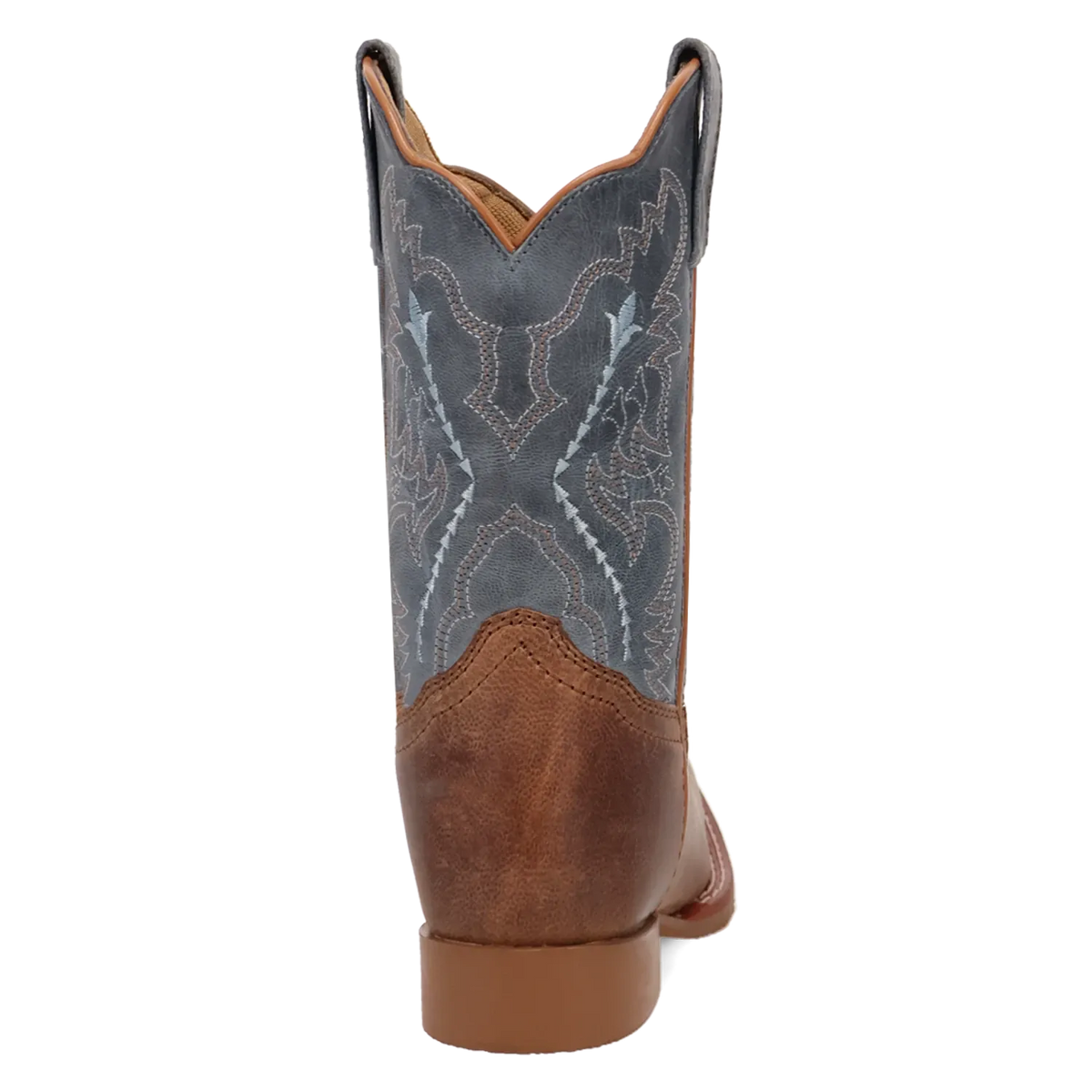 Dan Post Kid´s Salina Leather Wide Square Toe Boots - Tan - Back View